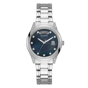 Guess Women's Watch Silver Tone Case Quartz