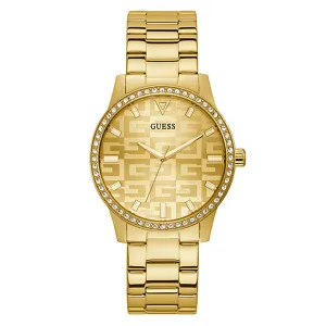 Guess Women's Watch Yellow Gold Tone Case Quartz