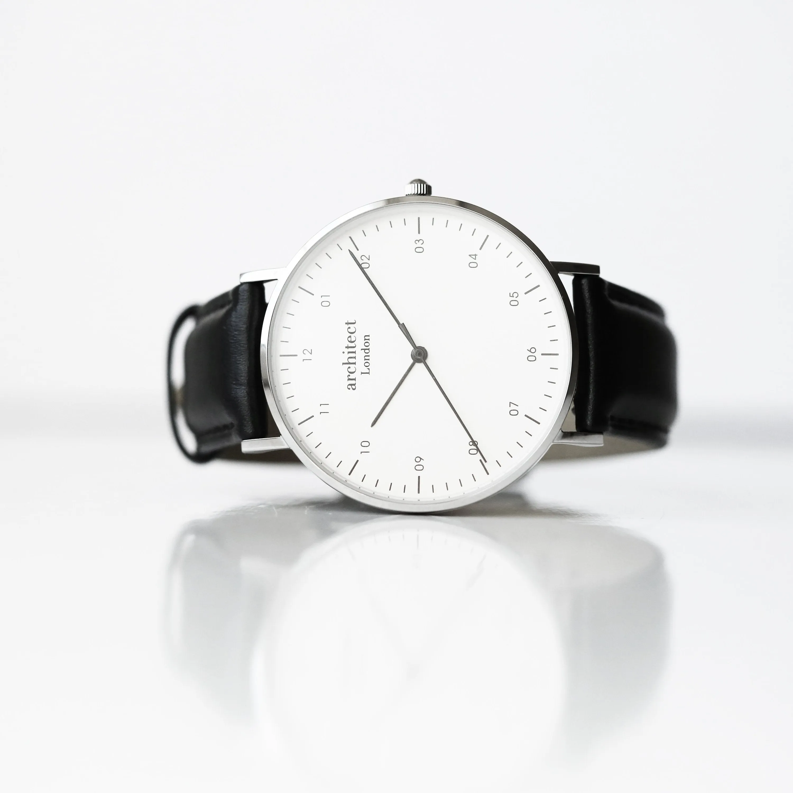 Handwriting Engraving - Men's Architect Zephyr   Jet Black Strap