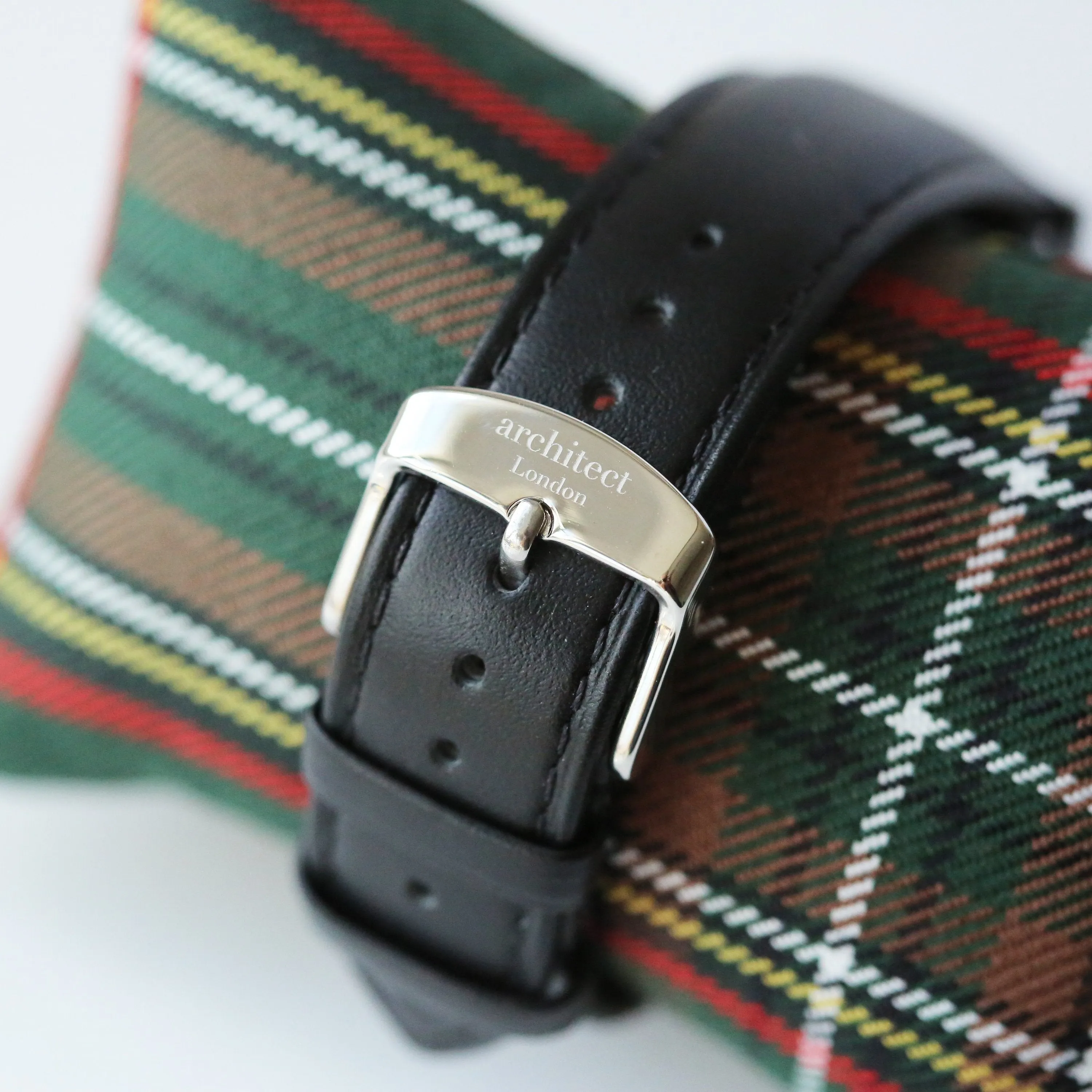 Handwriting Engraving - Men's Architect Zephyr   Jet Black Strap