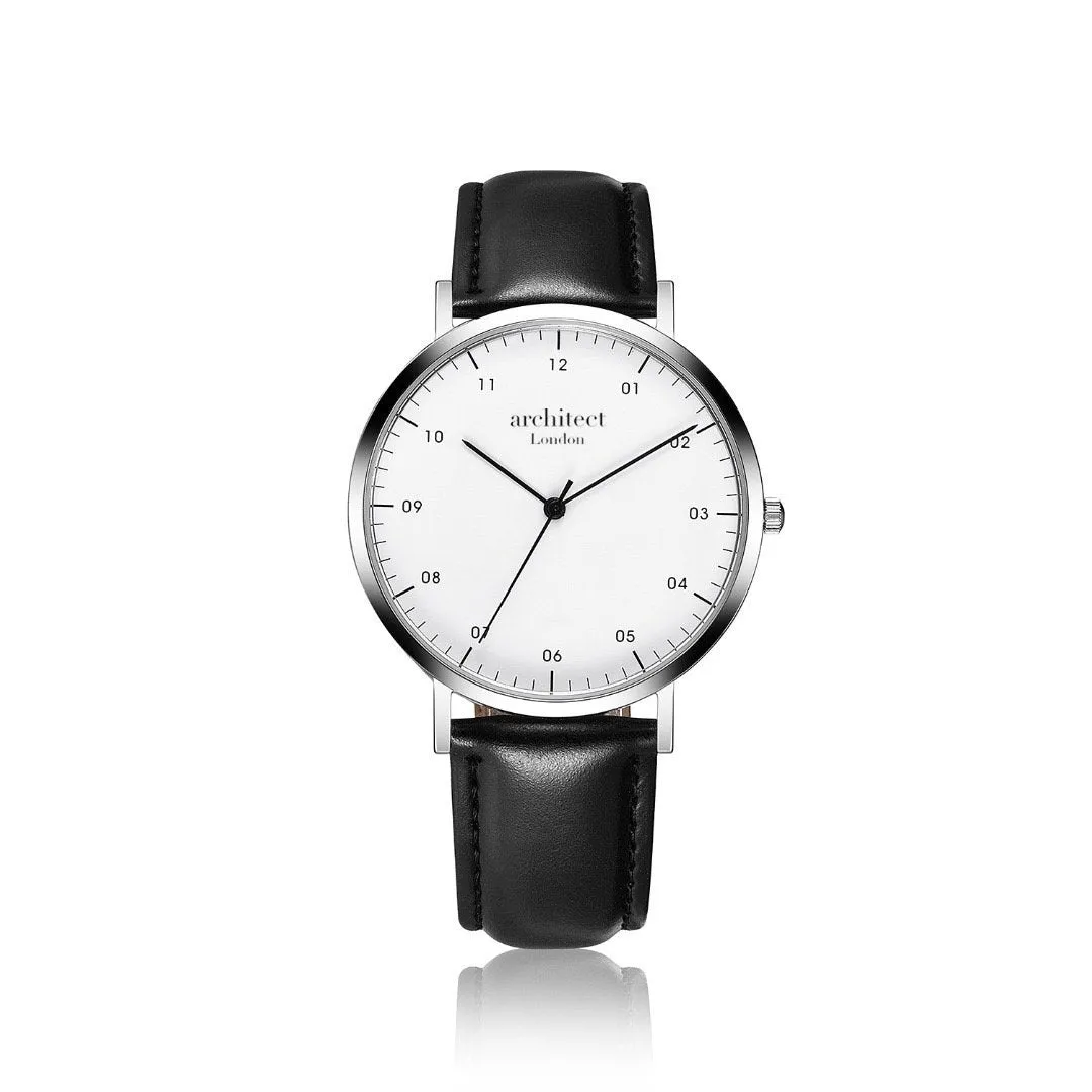 Handwriting Engraving - Men's Architect Zephyr   Jet Black Strap