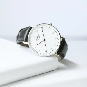 Handwriting Engraving - Men's Architect Zephyr   Jet Black Strap