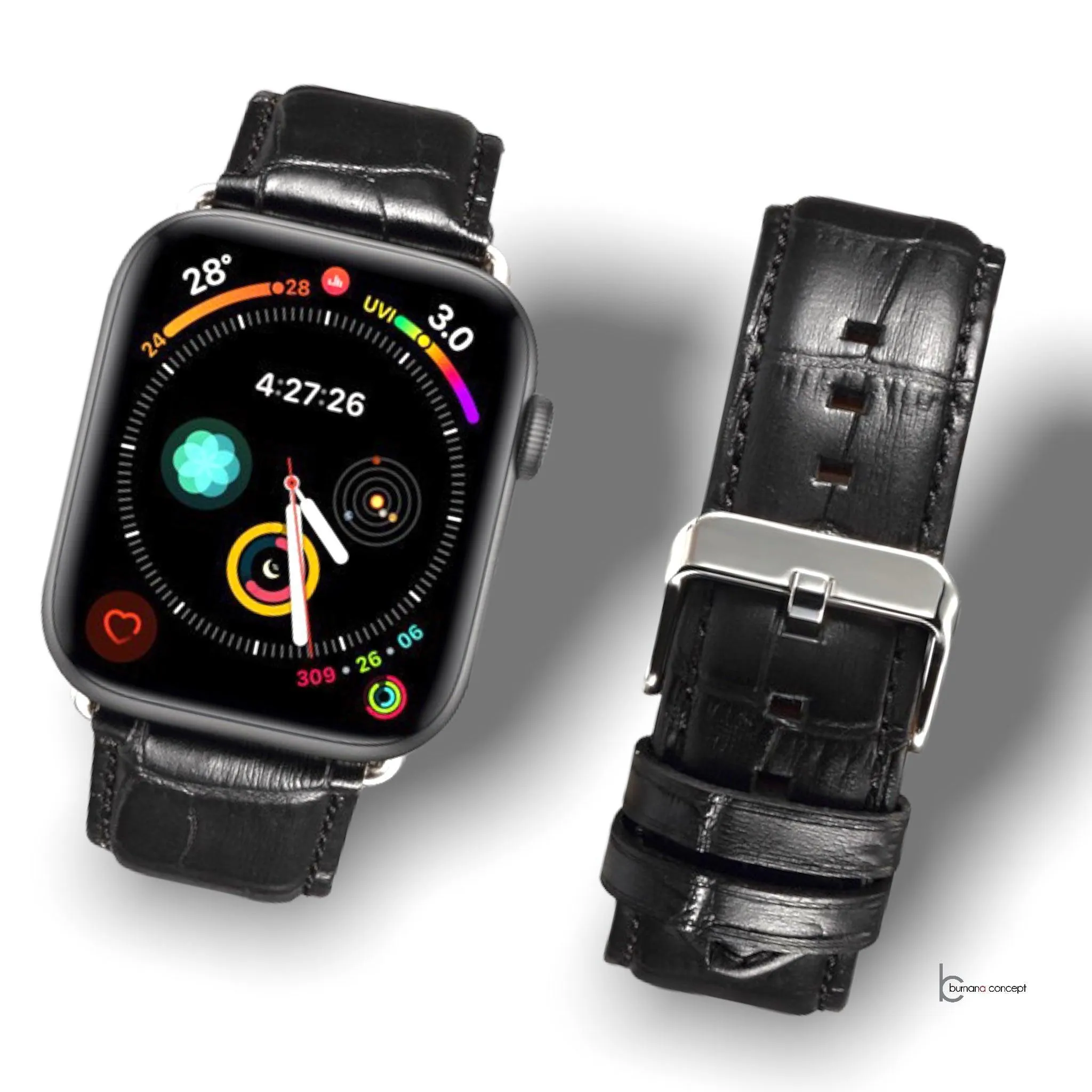 Helios Premium Soft Leather Band For Apple Watch (2 Colours)