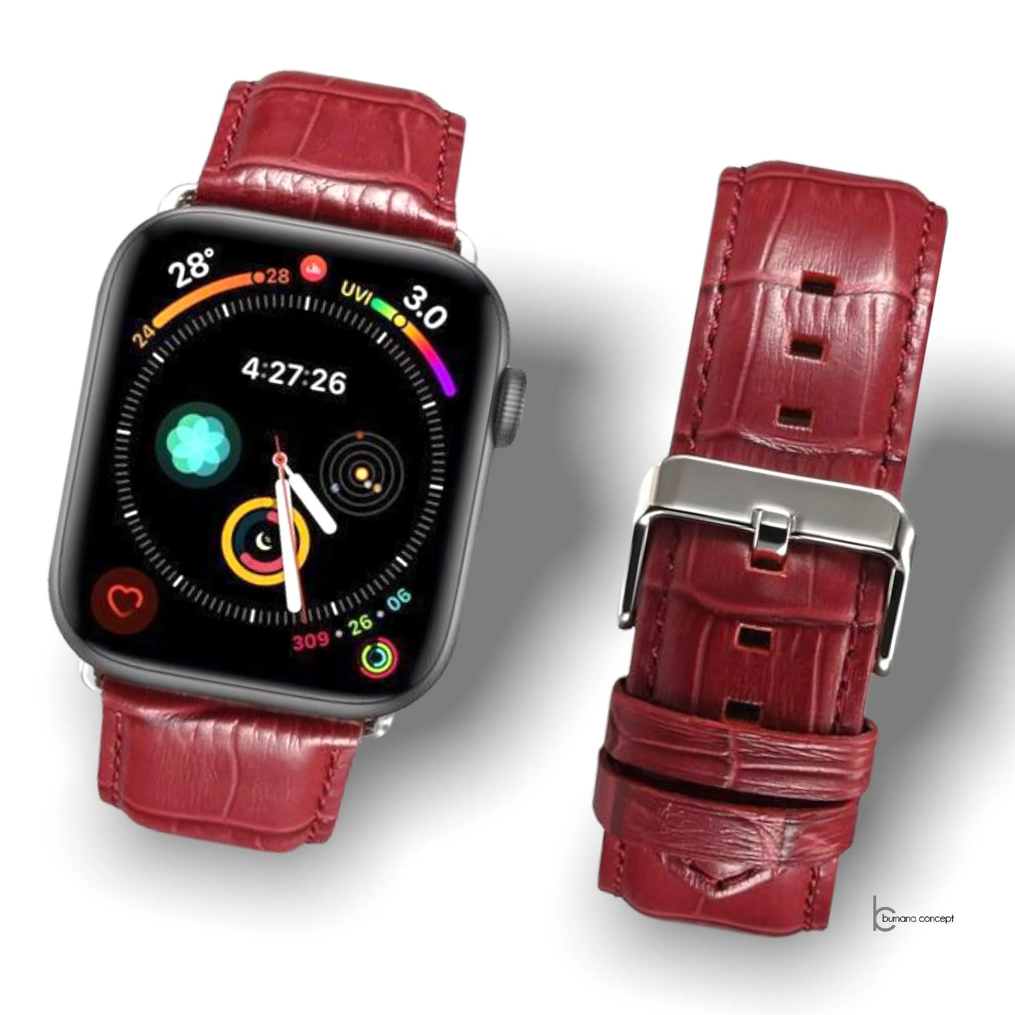 Helios Premium Soft Leather Band For Apple Watch (2 Colours)