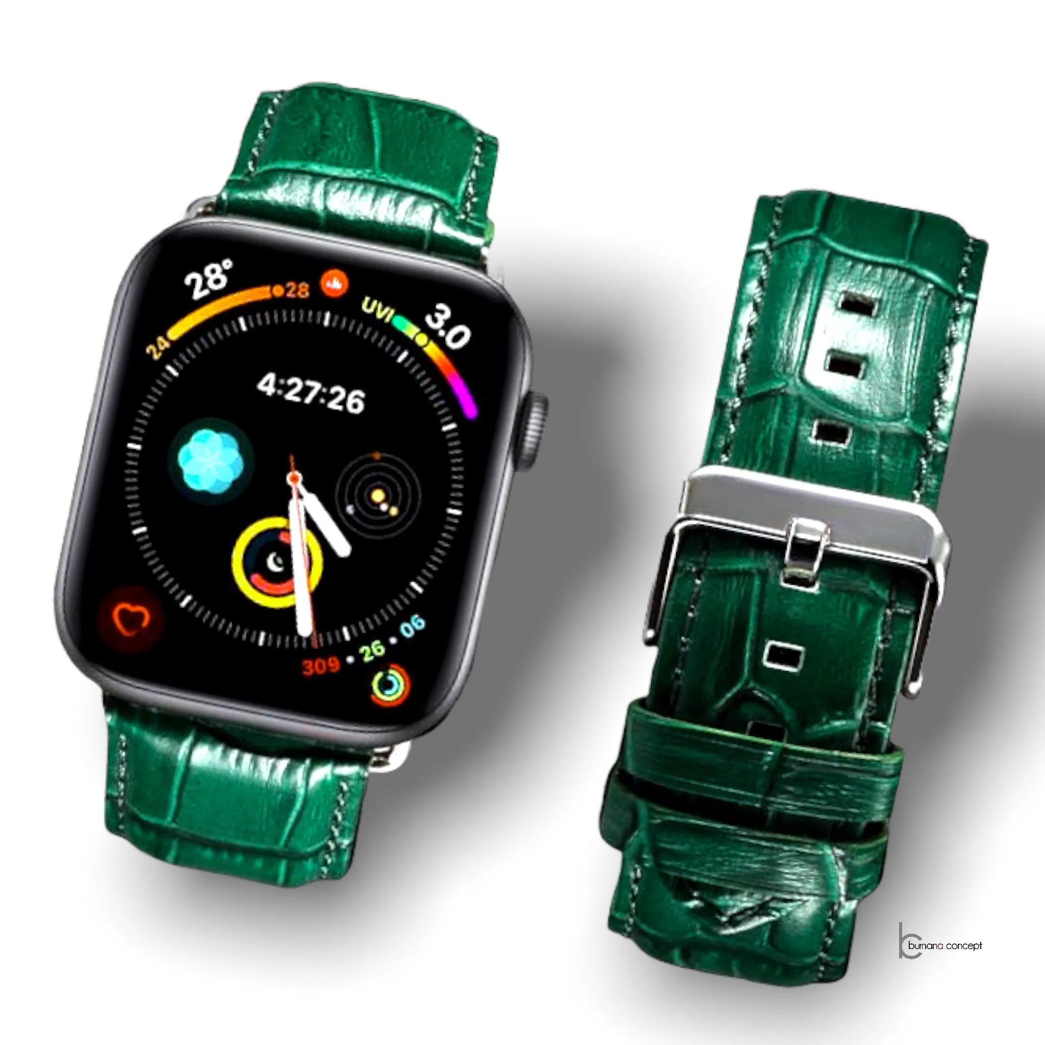 Helios Premium Soft Leather Band For Apple Watch (2 Colours)