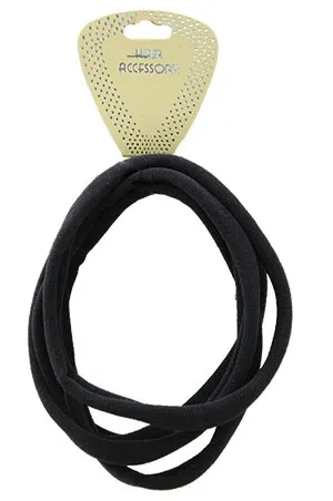 HEP007 BLACK Elastic Ponytail Holder(High)