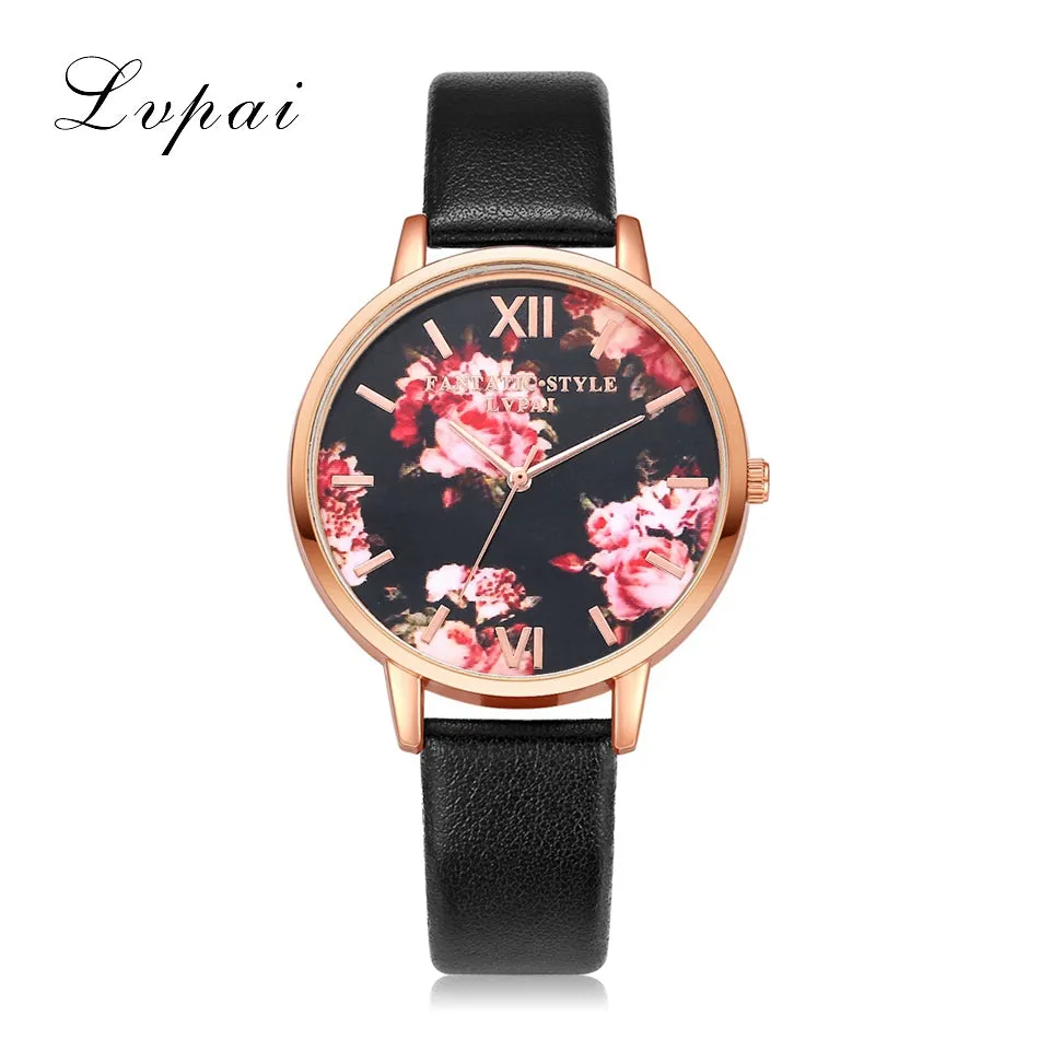 High Quality Fashion Leather Strap Rose Gold Women Watch Casual Love Heart Quartz Wrist Watch Women Dress Ladies Luxury Watches