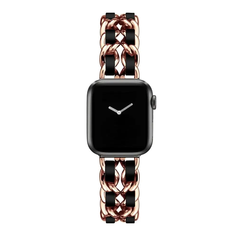 High-Quality Metal Leather Strap for Apple Watch Band