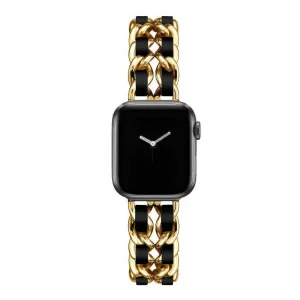 High-Quality Metal Leather Strap for Apple Watch Band