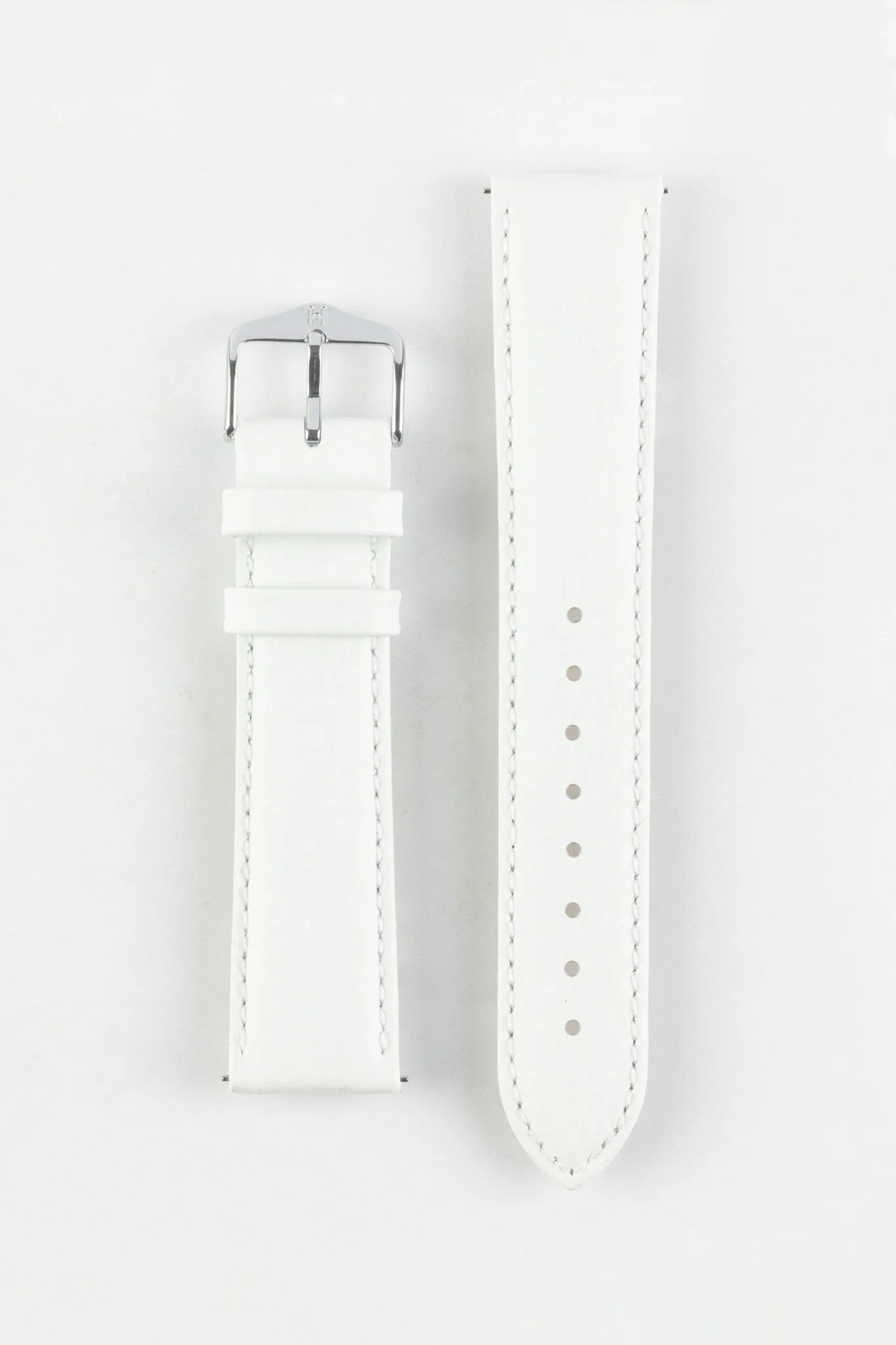 Hirsch KANSAS Buffalo Embossed Calf Leather in WHITE