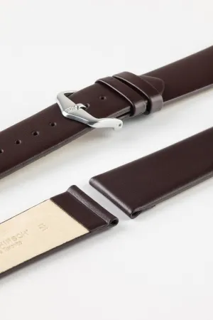 Hirsch TORONTO NQR Brown Watch strap - Calfskin Leather