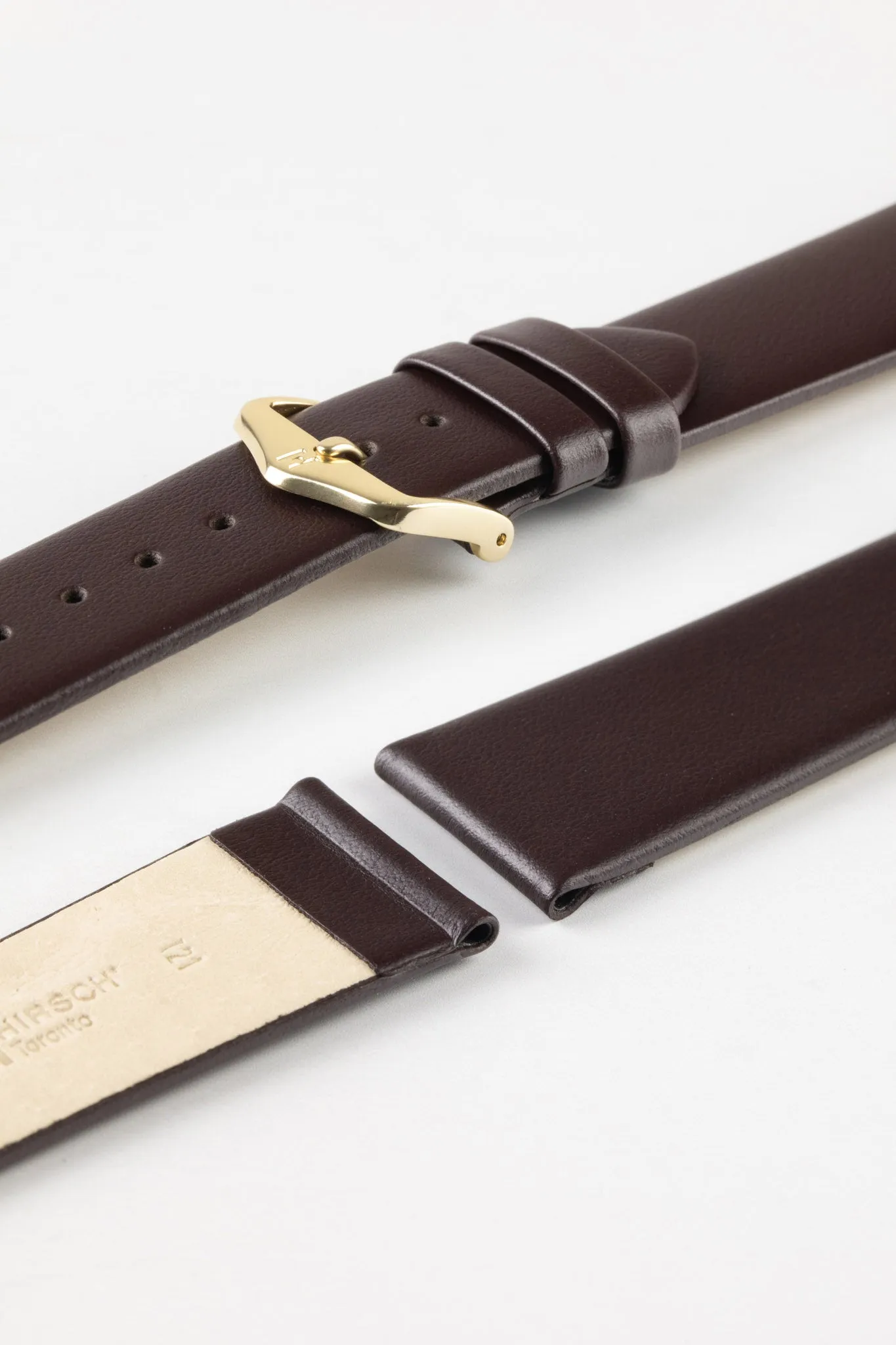Hirsch TORONTO NQR Brown Watch strap - Calfskin Leather