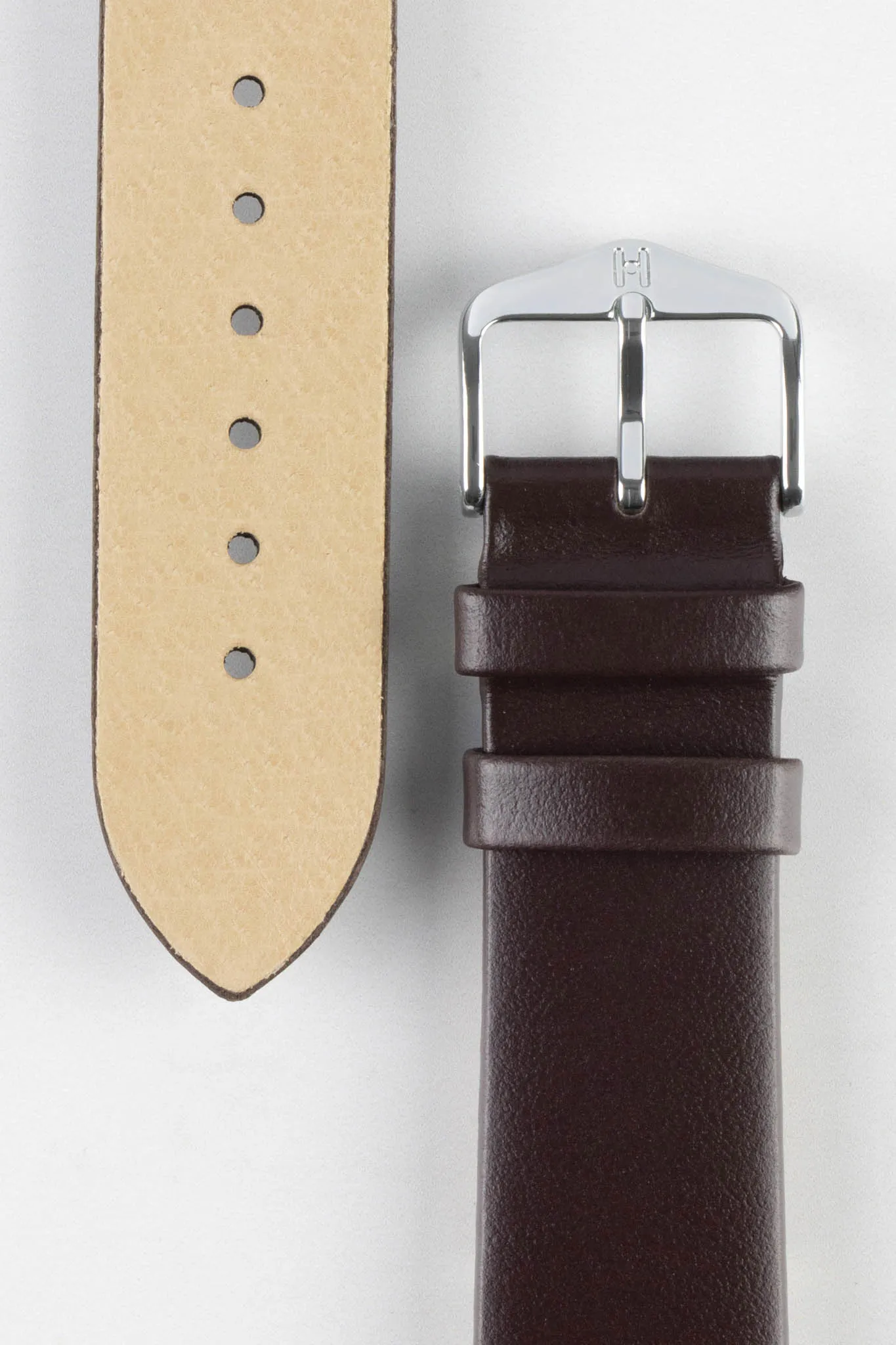 Hirsch TORONTO NQR Brown Watch strap - Calfskin Leather