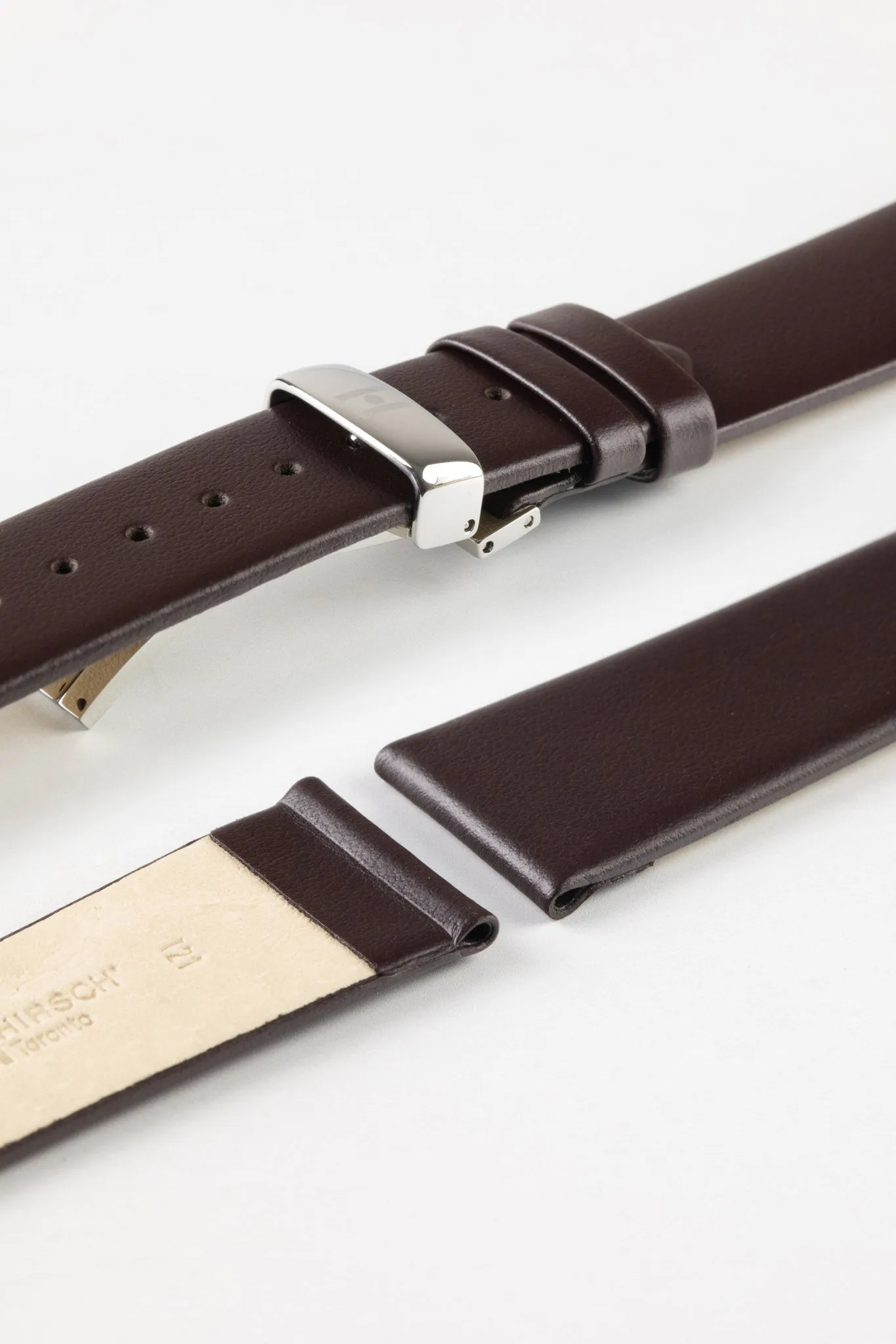 Hirsch TORONTO NQR Brown Watch strap - Calfskin Leather