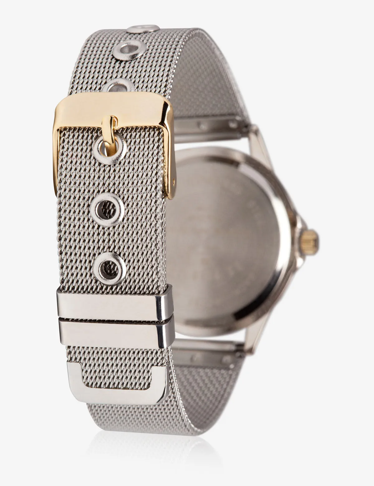HIS & HERS SILVER MESH STRAP WATCH SET