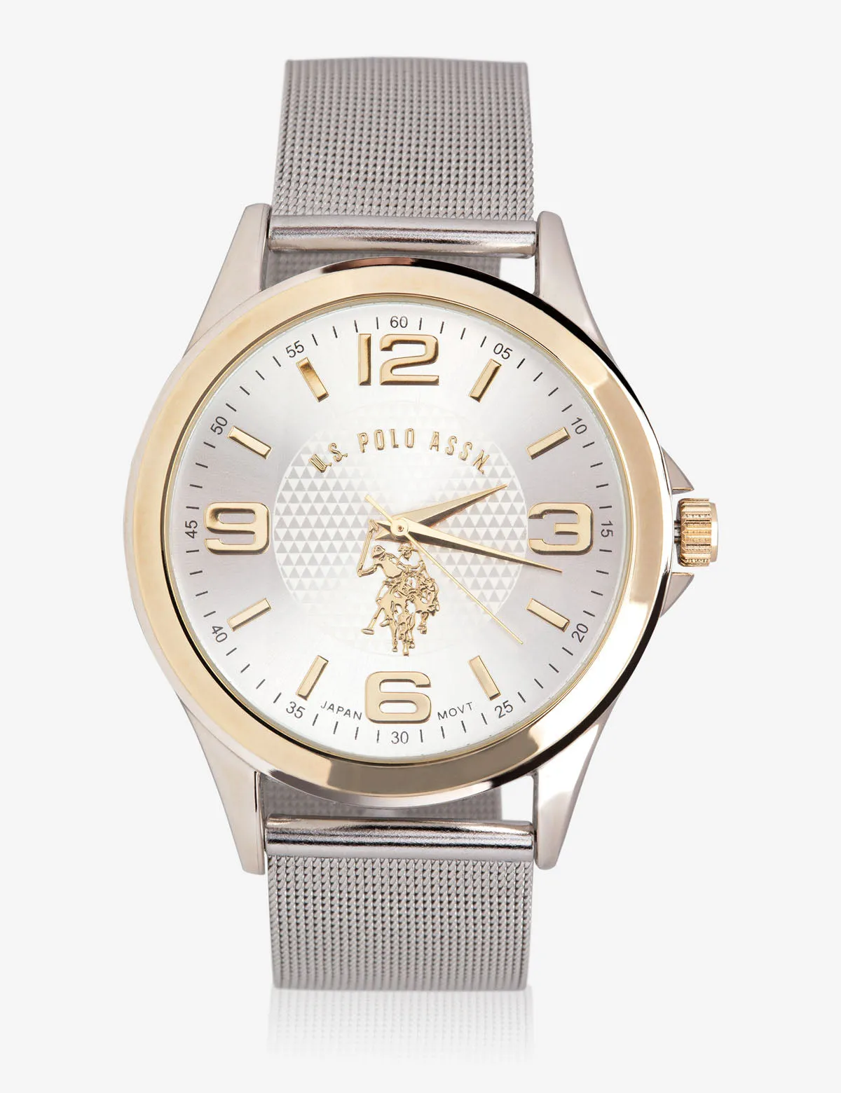 HIS & HERS SILVER MESH STRAP WATCH SET