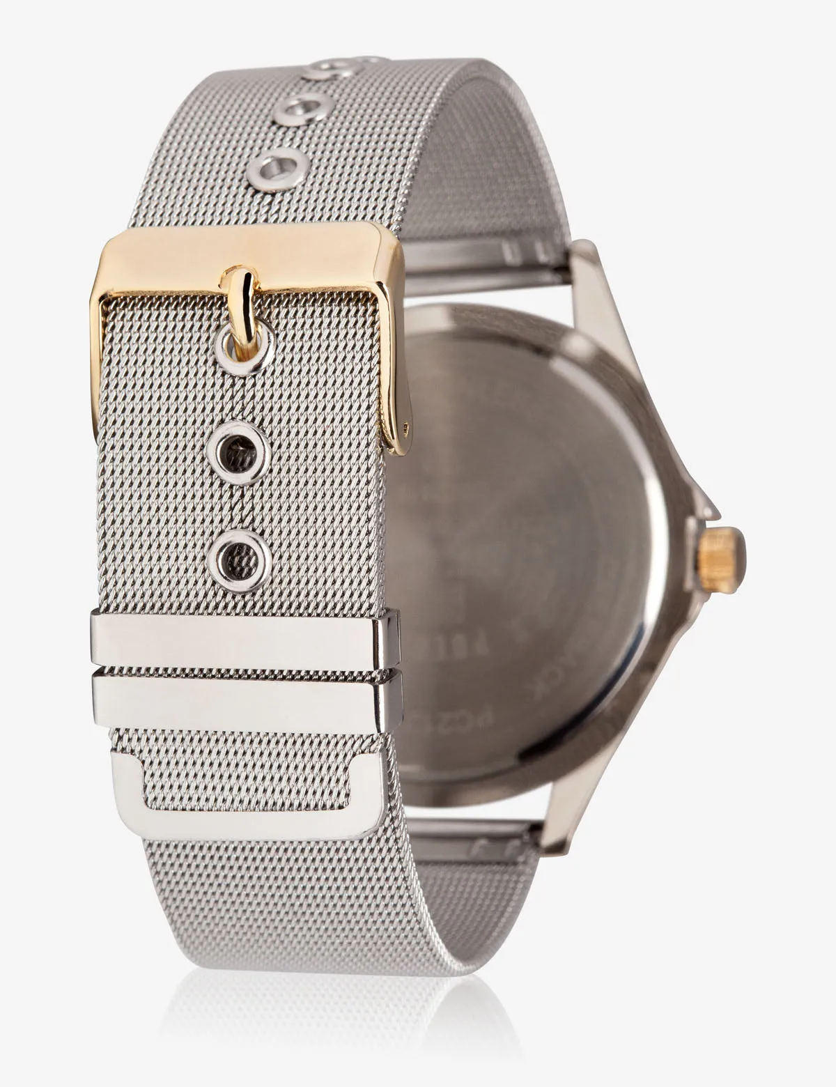 HIS & HERS SILVER MESH STRAP WATCH SET