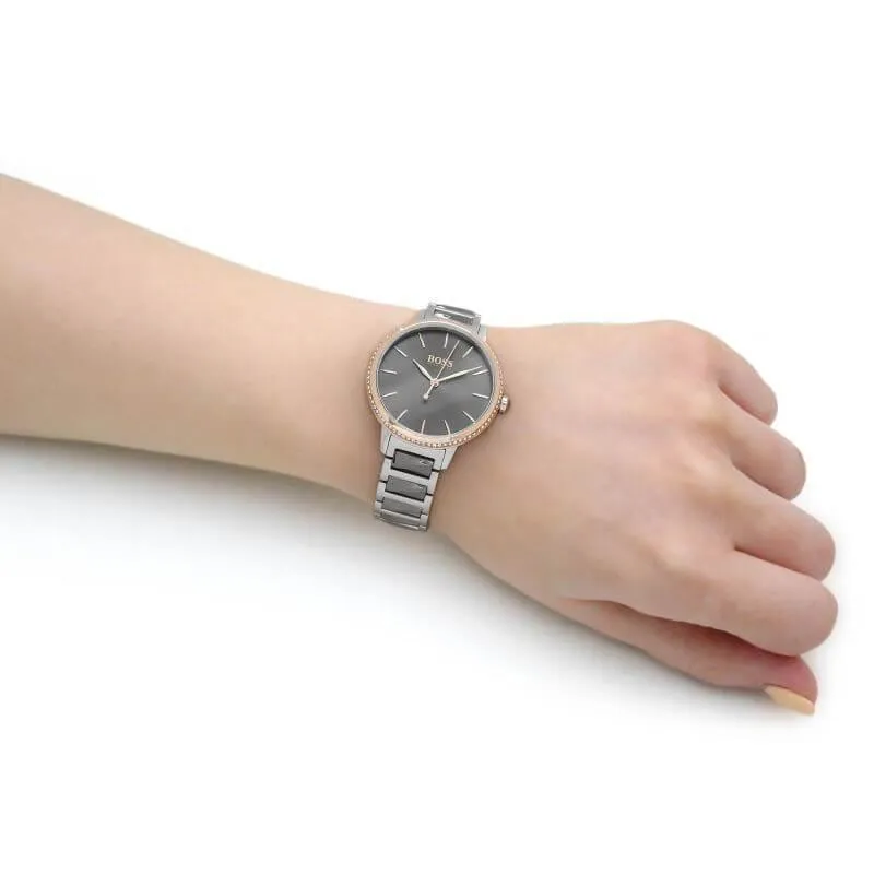 Hugo Boss 1502569 Signature 2 Tone Bracelet Quartz Women's Watch