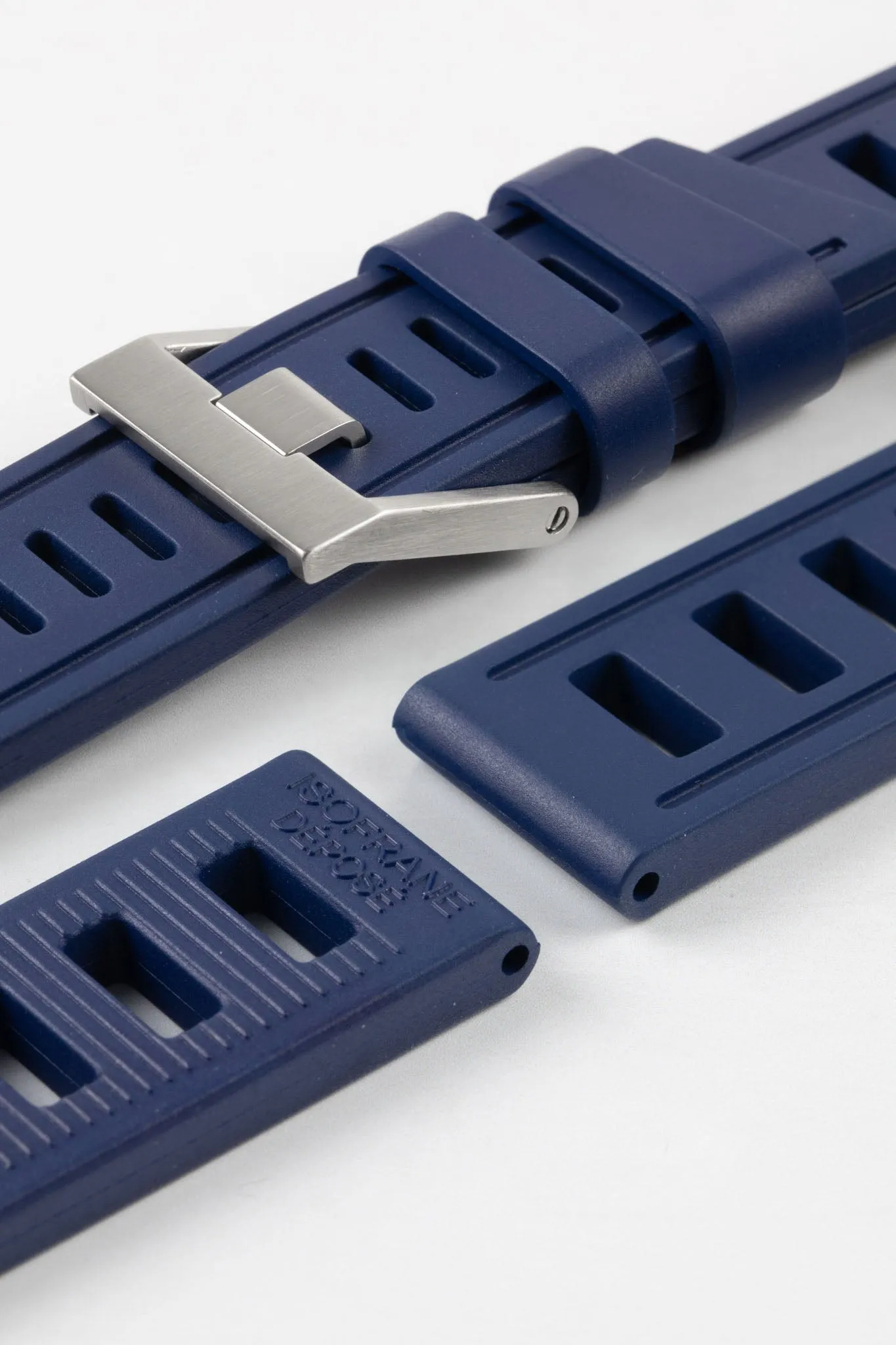 ISOfrane Rubber Dive Watch Strap in TRUE BLUE