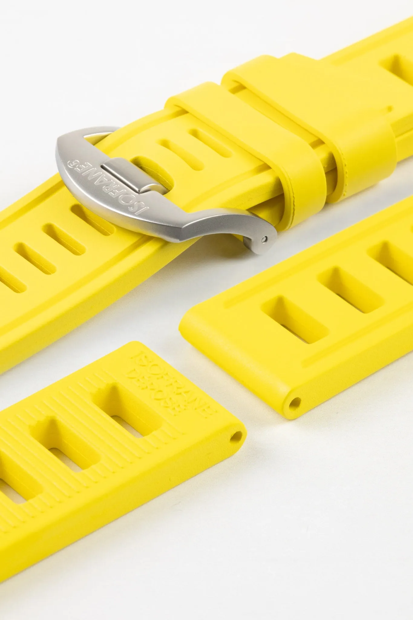ISOfrane Rubber Dive Watch Strap in YELLOW