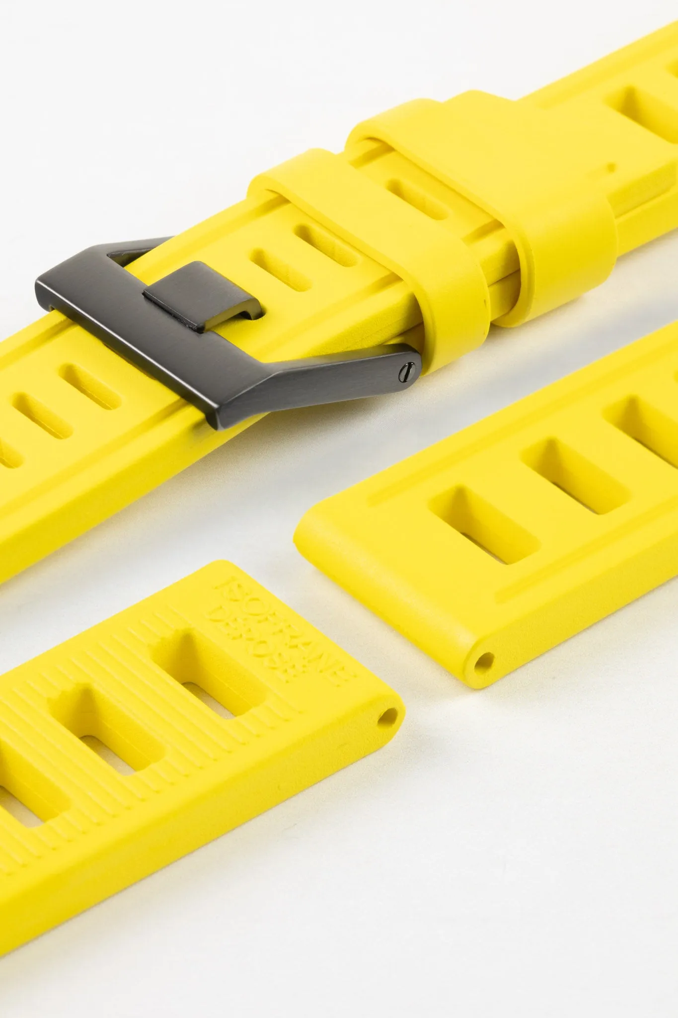 ISOfrane Rubber Dive Watch Strap in YELLOW