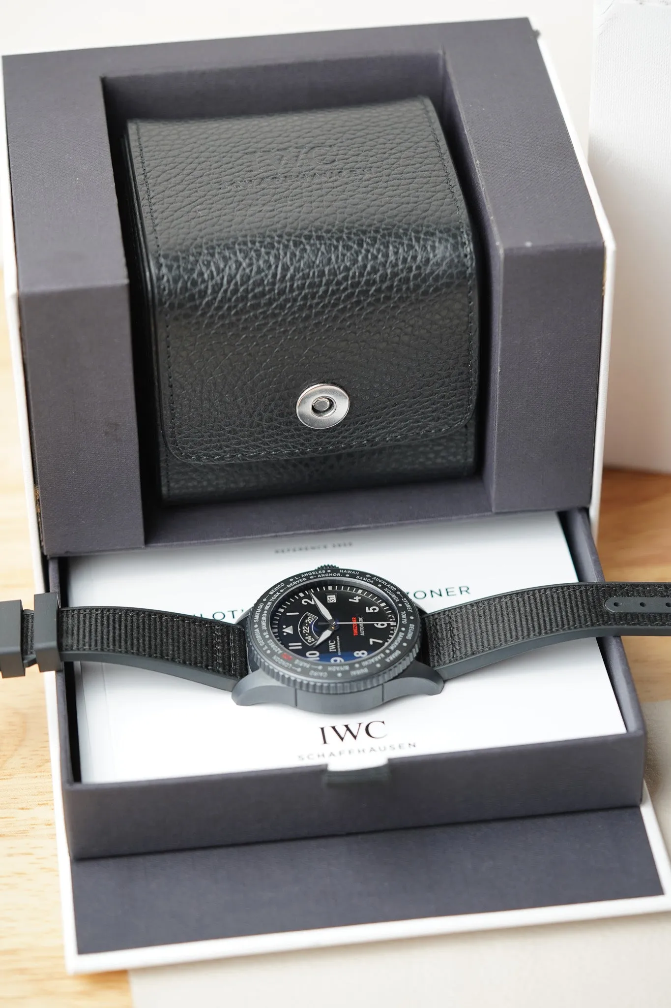 IWC Pilot's Timezoner Top Gun Ceratanium Watch 46mm IW395505