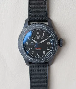 IWC Pilot's Timezoner Top Gun Ceratanium Watch 46mm IW395505