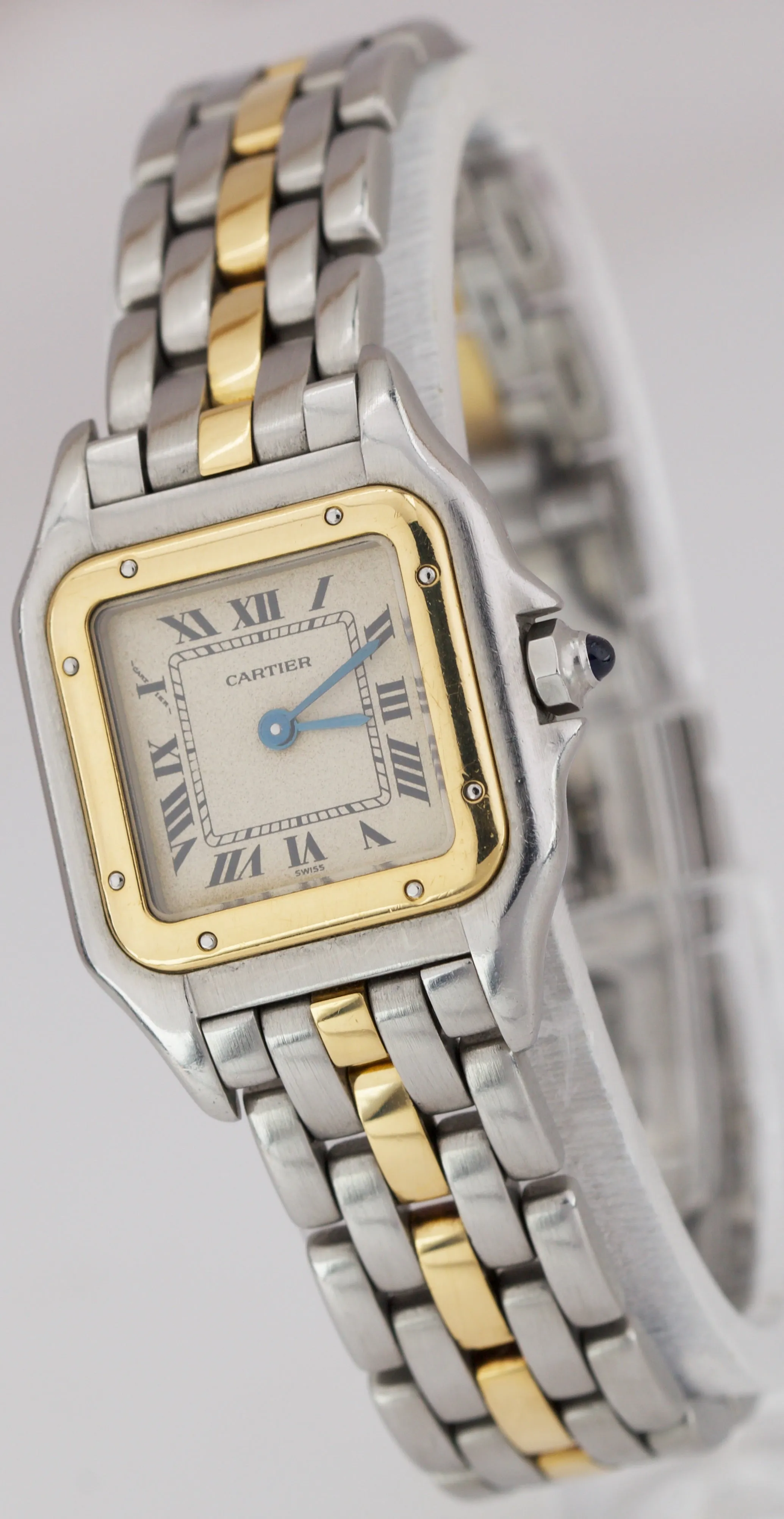 Ladies Cartier Panthere Two-Tone 18K Gold Steel Ivory 22mm Quartz Watch 1057917