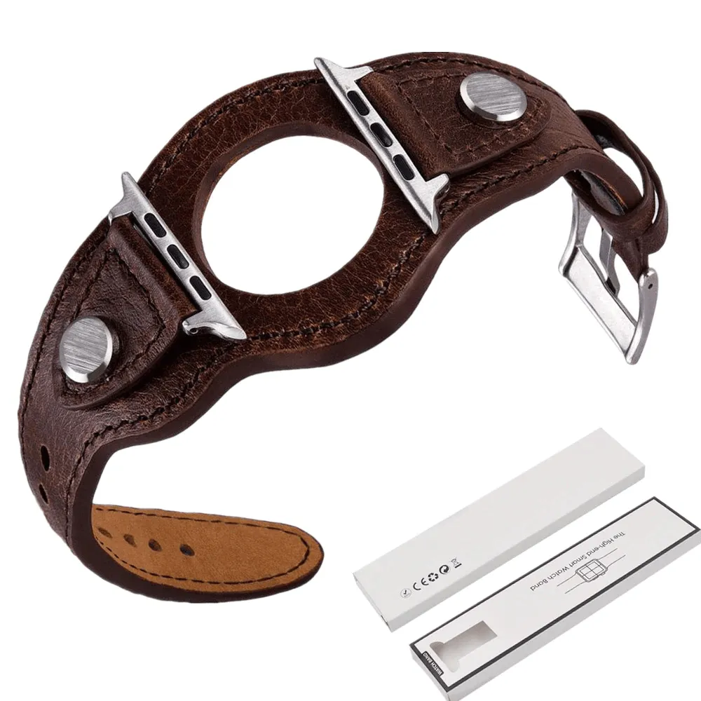Leather Cuff Watch Band