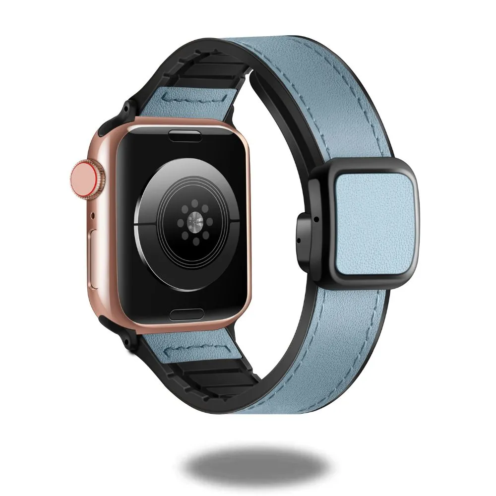 Leather   Silicon Magnetic Clasp Band