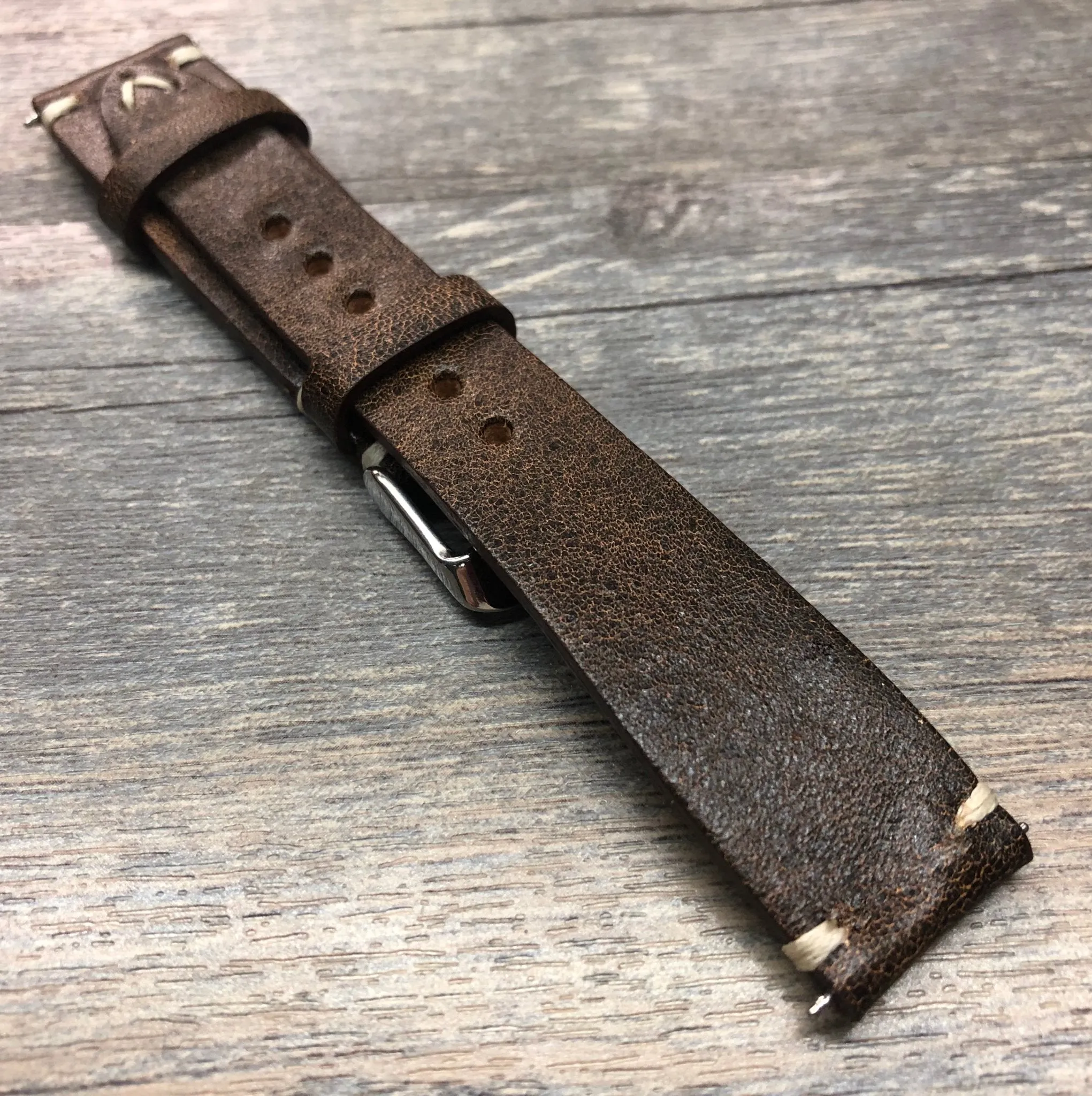 Leather Watch Strap, Watch Strap for Rolex, 18mm Leather Watch Strap, Raw Brown Watch Band, 20mm Brown Watch Strap, 21mm Leather Watch Strap, Valentines Day Gift for Husband