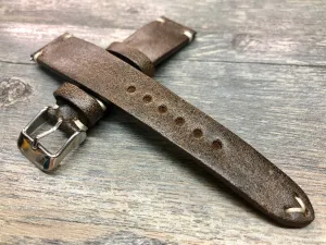 Leather Watch Strap, Watch Strap for Rolex, 18mm Leather Watch Strap, Raw Brown Watch Band, 20mm Brown Watch Strap, 21mm Leather Watch Strap, Valentines Day Gift for Husband