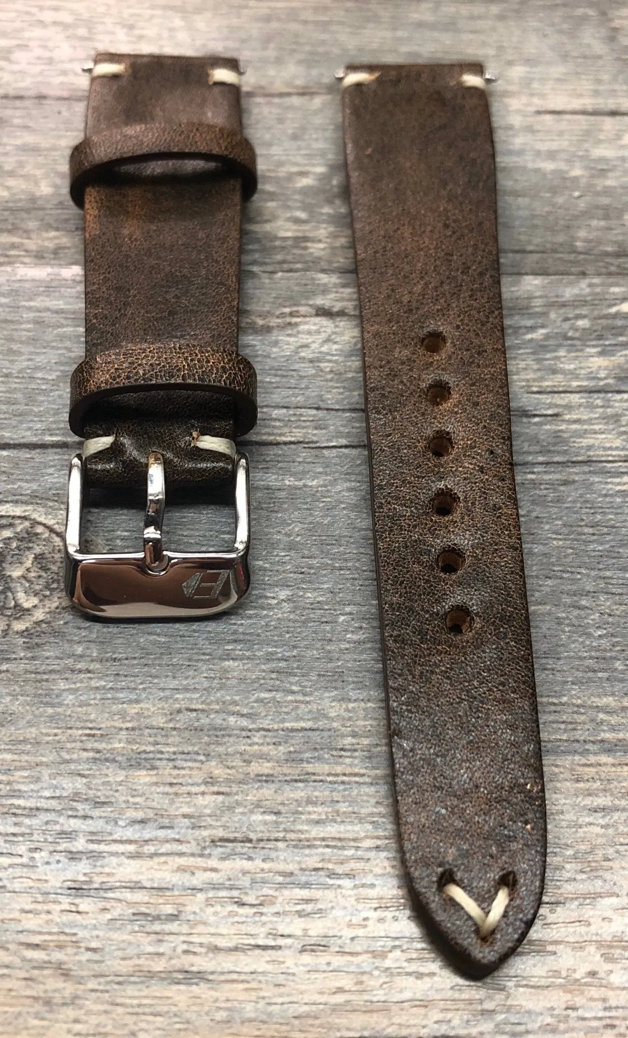 Leather Watch Strap, Watch Strap for Rolex, 18mm Leather Watch Strap, Raw Brown Watch Band, 20mm Brown Watch Strap, 21mm Leather Watch Strap, Valentines Day Gift for Husband