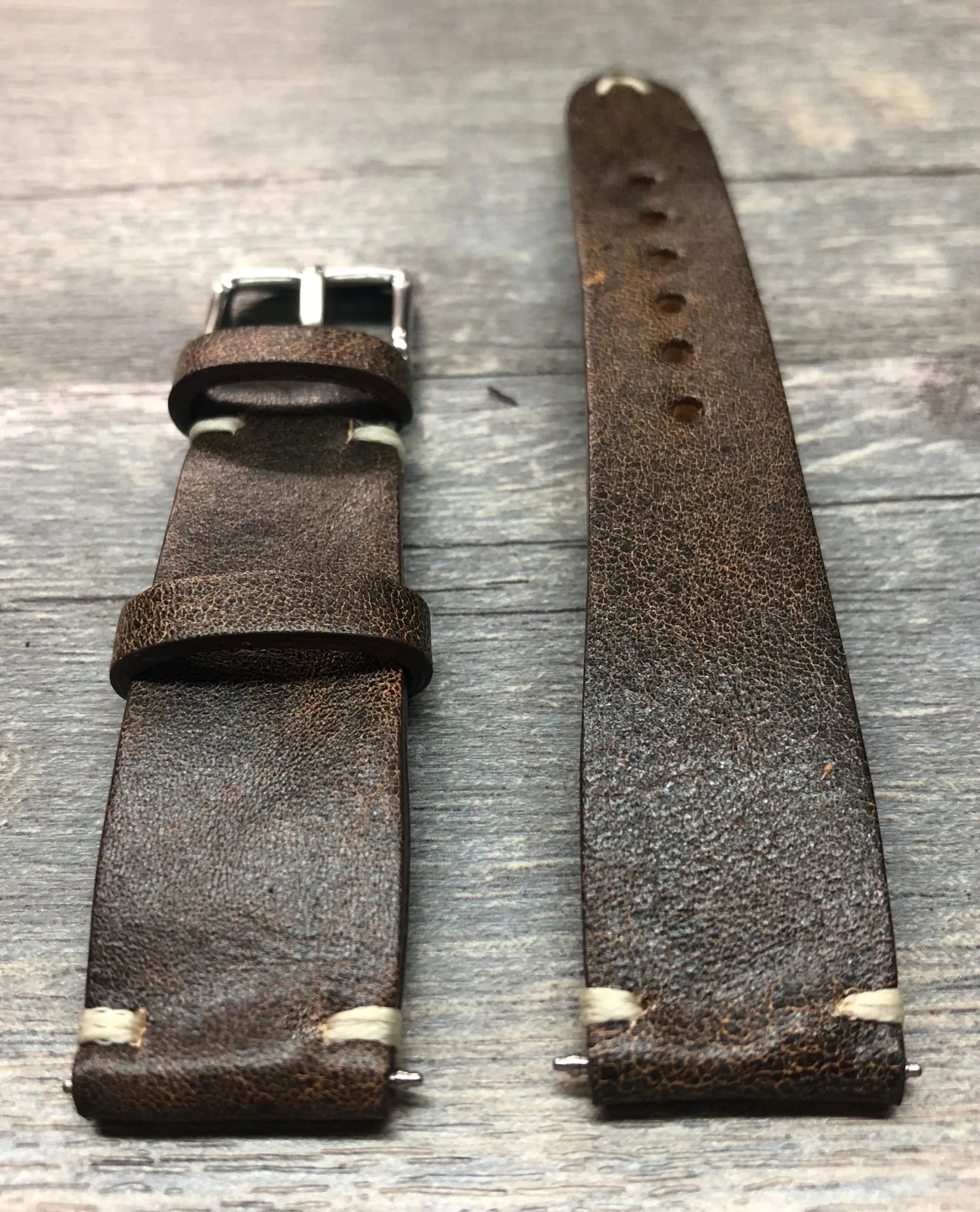 Leather Watch Strap, Watch Strap for Rolex, 18mm Leather Watch Strap, Raw Brown Watch Band, 20mm Brown Watch Strap, 21mm Leather Watch Strap, Valentines Day Gift for Husband