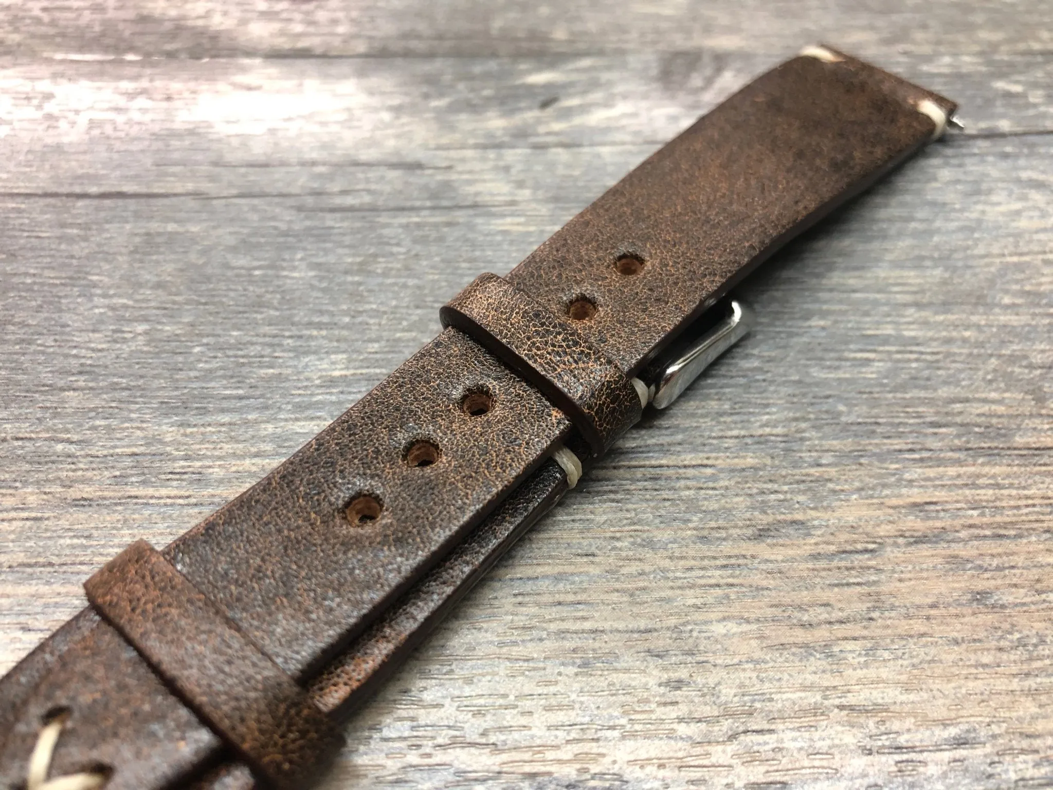 Leather Watch Strap, Watch Strap for Rolex, 18mm Leather Watch Strap, Raw Brown Watch Band, 20mm Brown Watch Strap, 21mm Leather Watch Strap, Valentines Day Gift for Husband