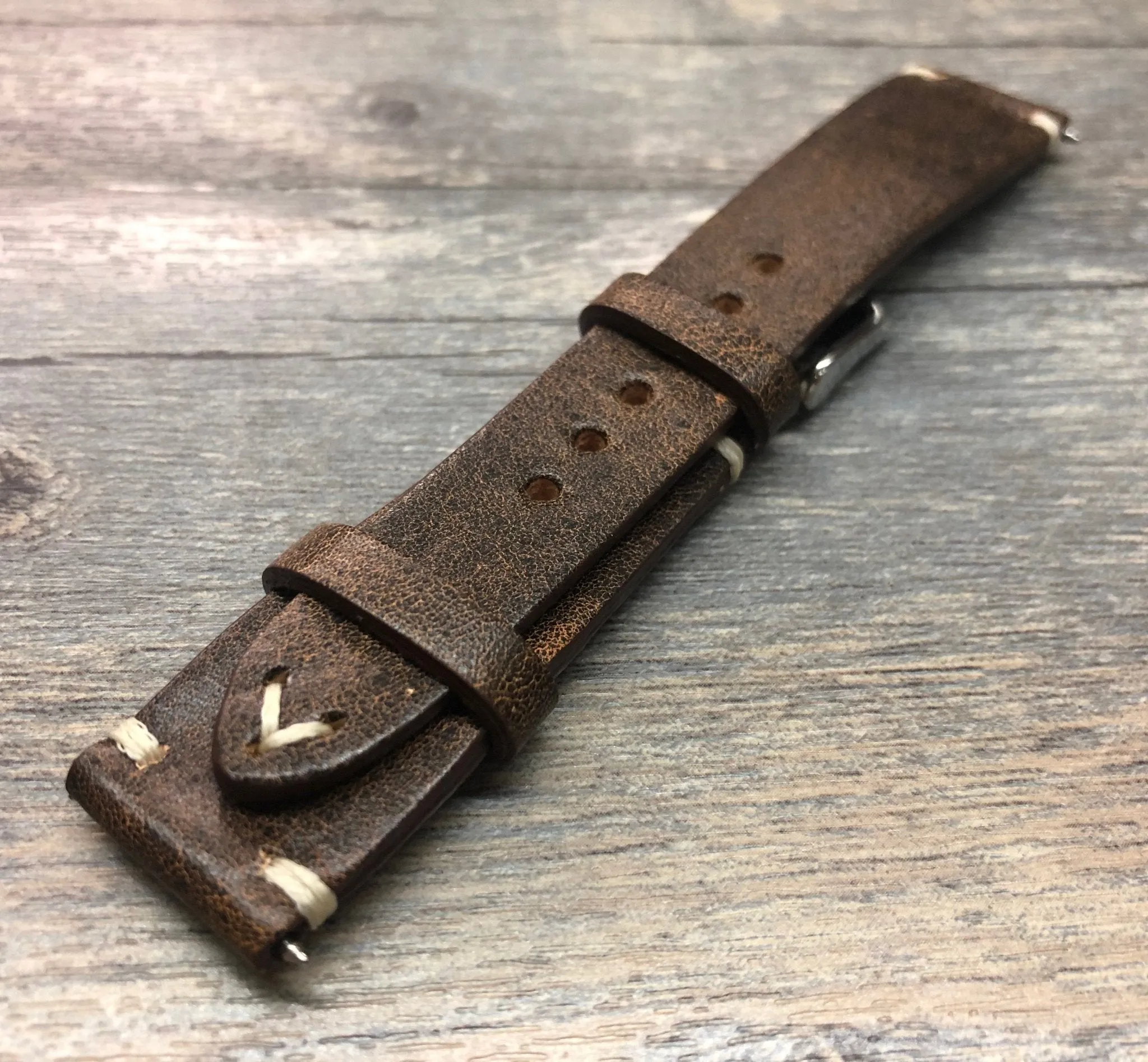 Leather Watch Strap, Watch Strap for Rolex, 18mm Leather Watch Strap, Raw Brown Watch Band, 20mm Brown Watch Strap, 21mm Leather Watch Strap, Valentines Day Gift for Husband
