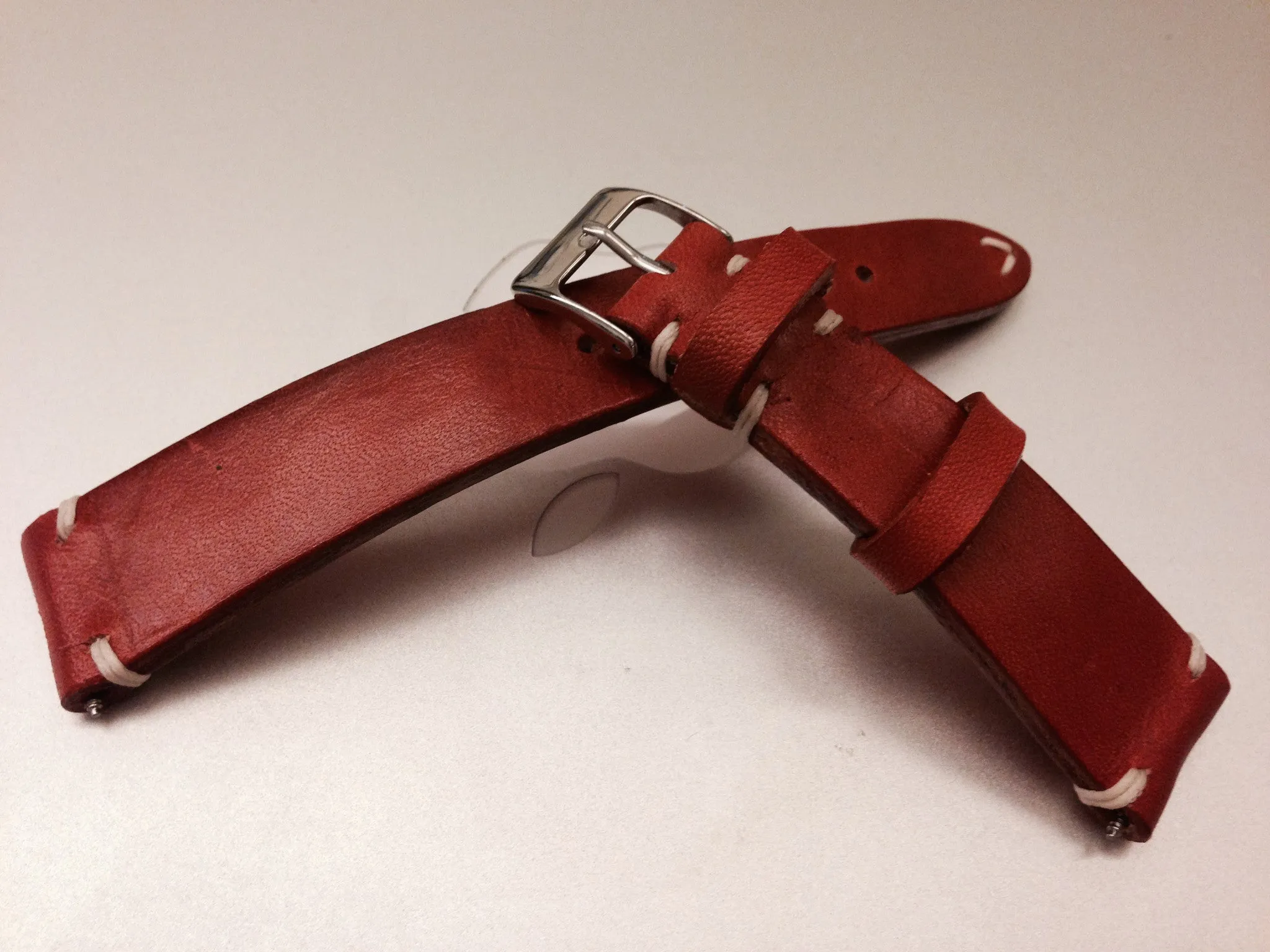 Leather Watch Straps 20mm, Leather Watch band, Leather Watch Strap 19mm, 18mm, Vintage Orange Watch Strap