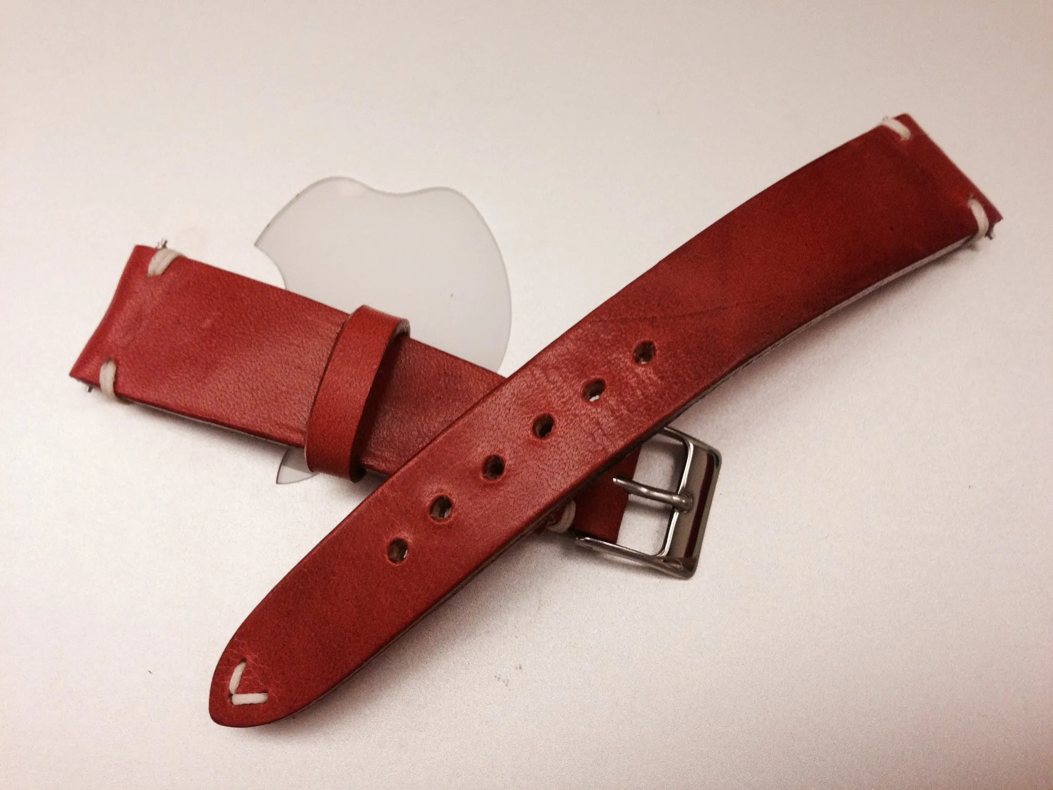 Leather Watch Straps 20mm, Leather Watch band, Leather Watch Strap 19mm, 18mm, Vintage Orange Watch Strap