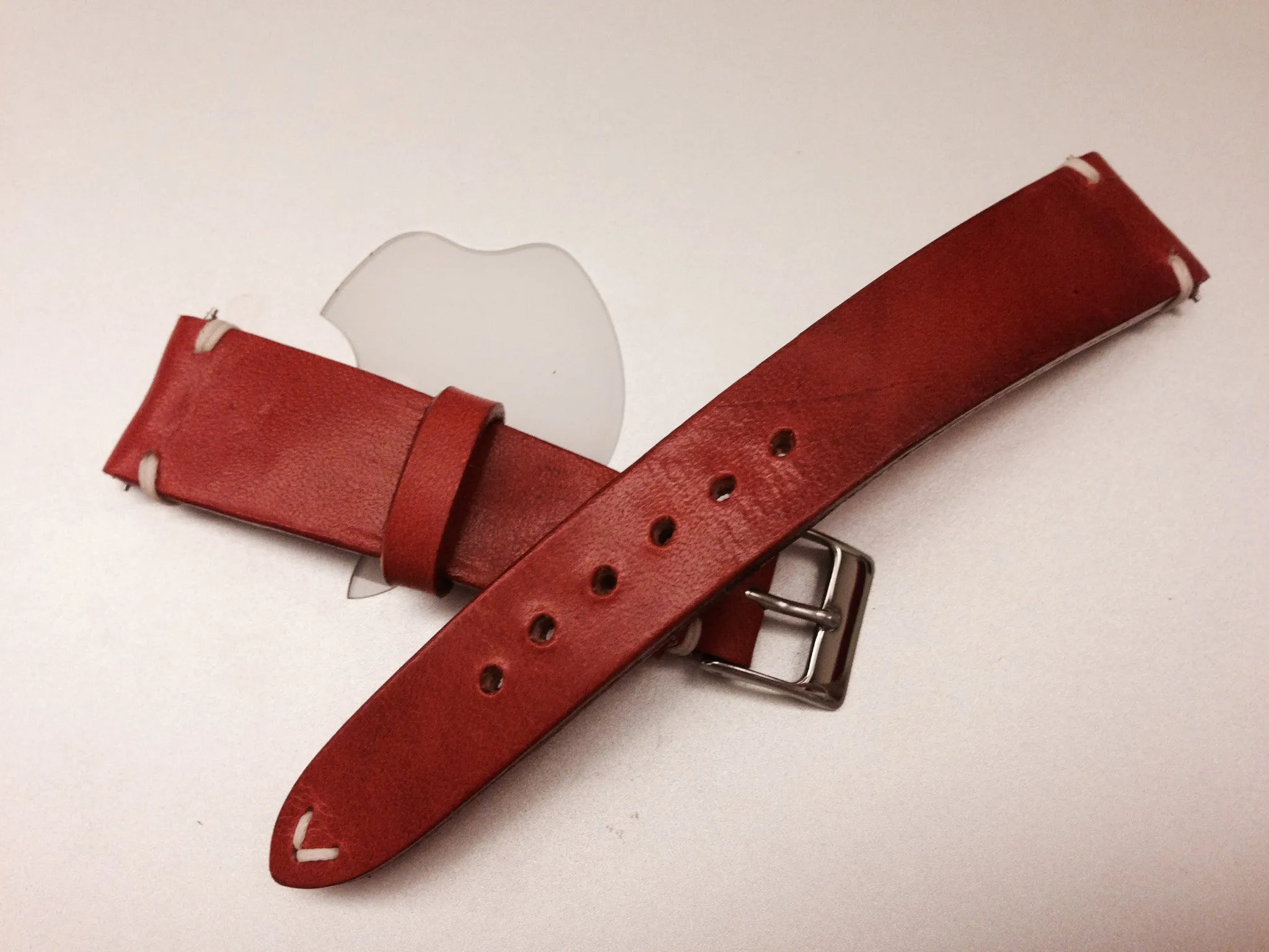 Leather Watch Straps 20mm, Leather Watch band, Leather Watch Strap 19mm, 18mm, Vintage Orange Watch Strap