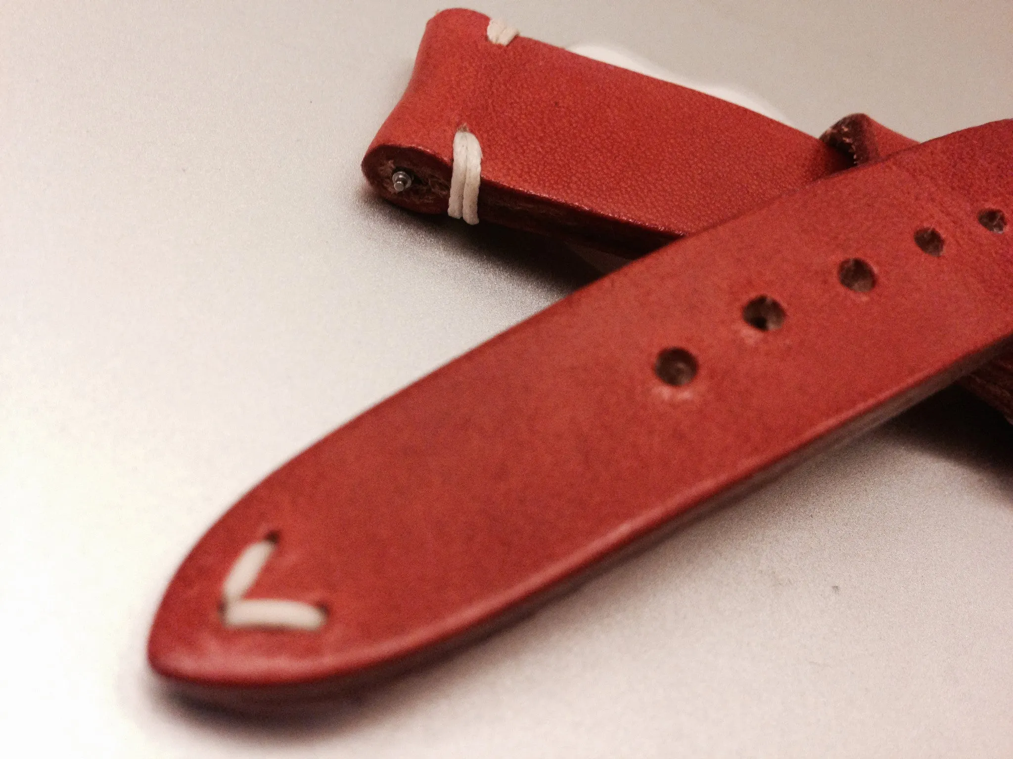 Leather Watch Straps 20mm, Leather Watch band, Leather Watch Strap 19mm, 18mm, Vintage Orange Watch Strap