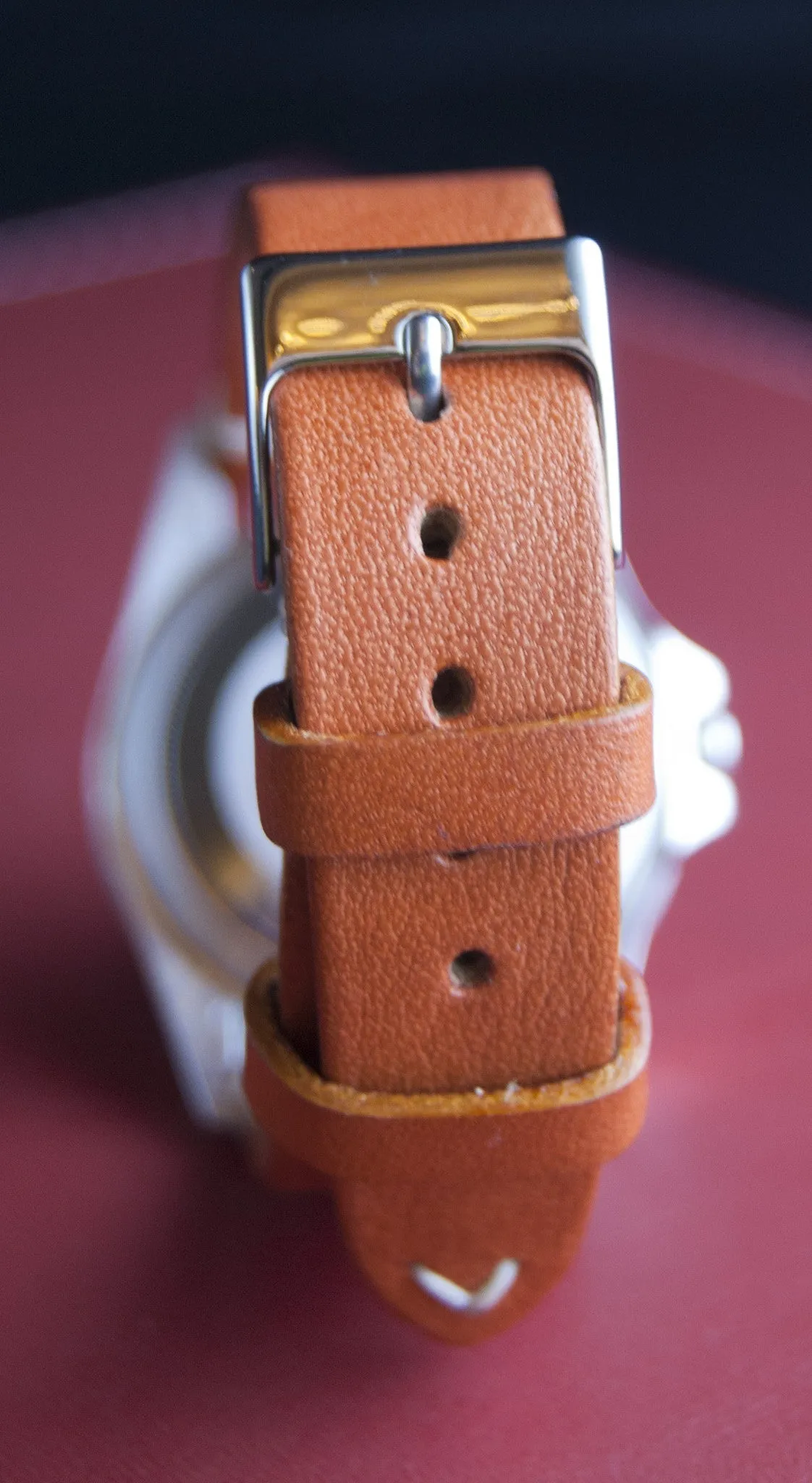 Leather Watch Straps 20mm, Leather Watch band, Leather Watch Strap 19mm, 18mm, Vintage Orange Watch Strap