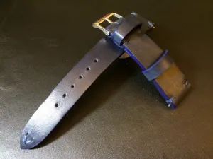 Leather Watch Straps, Genuine Leather 19mm 20mm leather Watch Bands, Blue Leather Watch Straps, Gift Idea for Valentines Day