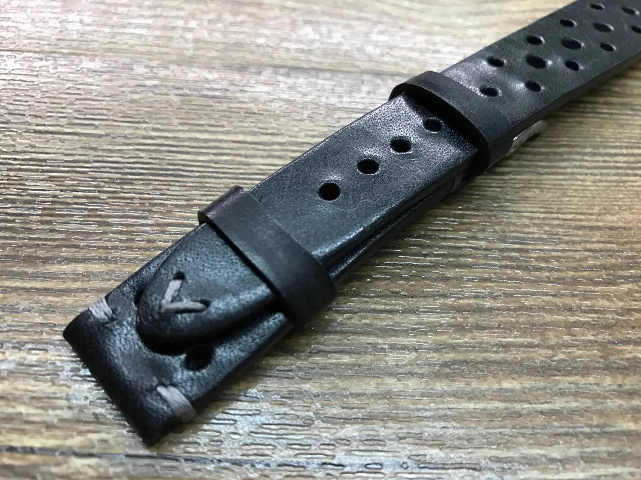 Leather watch Straps, Rally & Racing Watch straps, Black watch Straps, 20mm strap, 18mm 19mm and 20mm watch band, FREE SHIPPING
