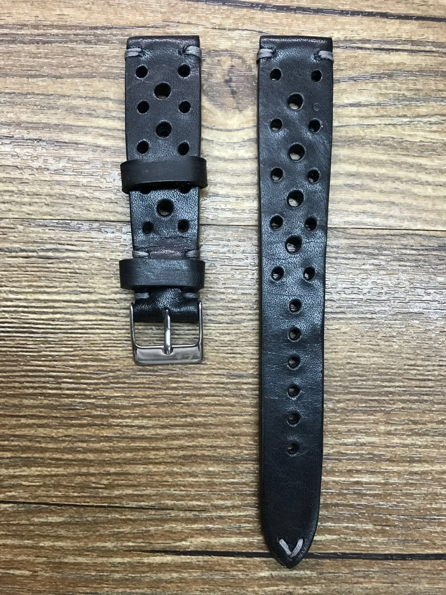 Leather watch Straps, Rally & Racing Watch straps, Black watch Straps, 20mm strap, 18mm 19mm and 20mm watch band, FREE SHIPPING