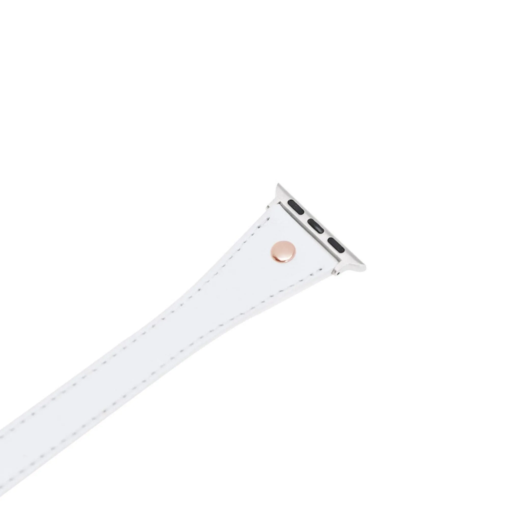 Leeds Double Tour Slim with Rose Gold Bead Apple Watch Leather Straps