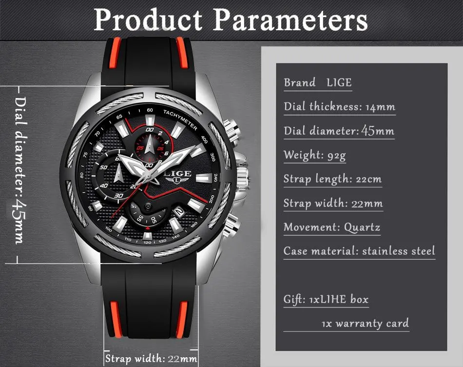 LG9961 - New Sport Waterproof Military Quartz Wristwatch