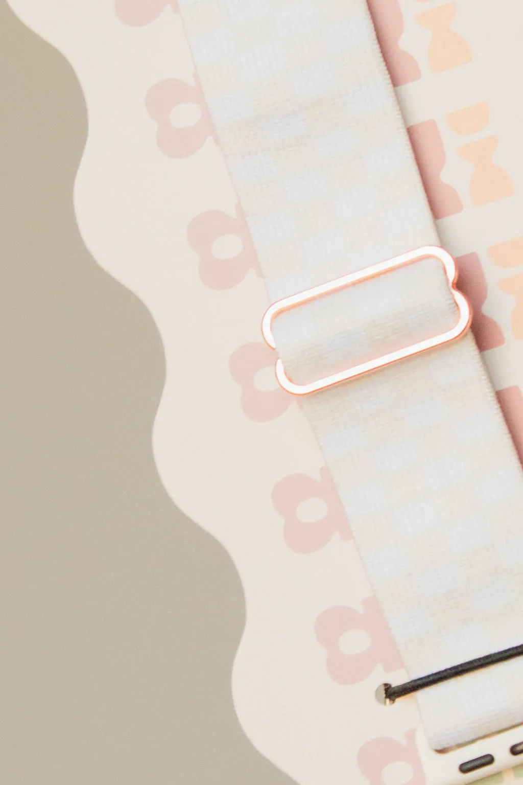 Light Cream Checkerboard Adjustable Elastic