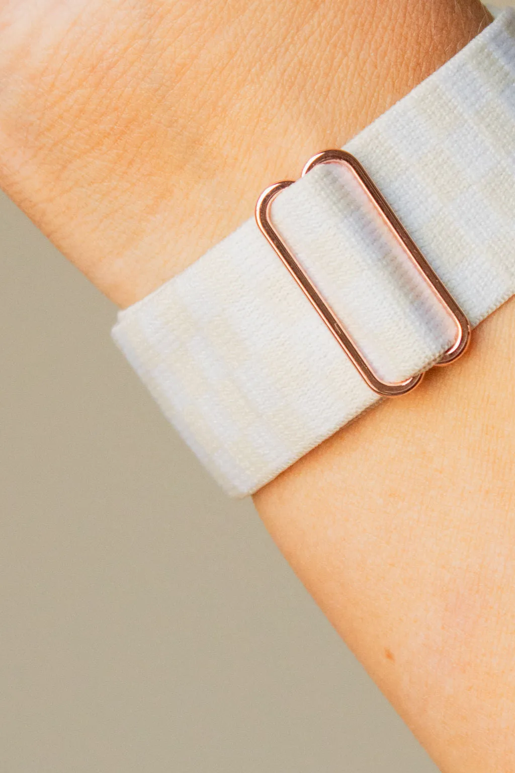 Light Cream Checkerboard Adjustable Elastic