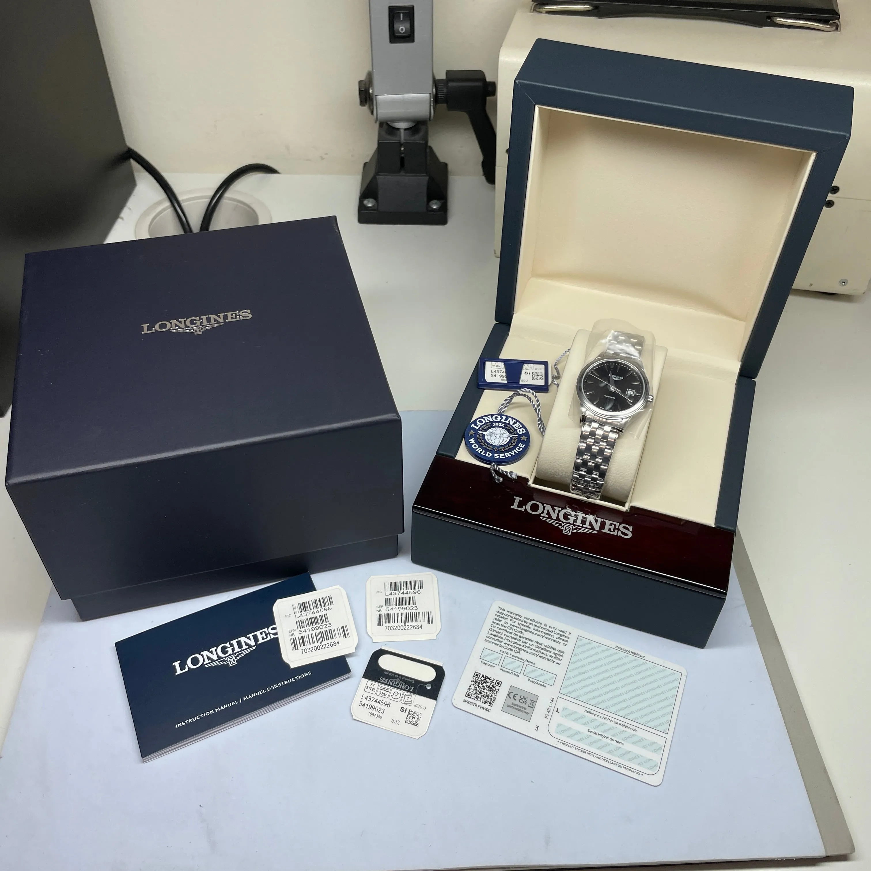 Longines Flagship 30mm Automatic Black Dial Stainless Steel Watch L43744596