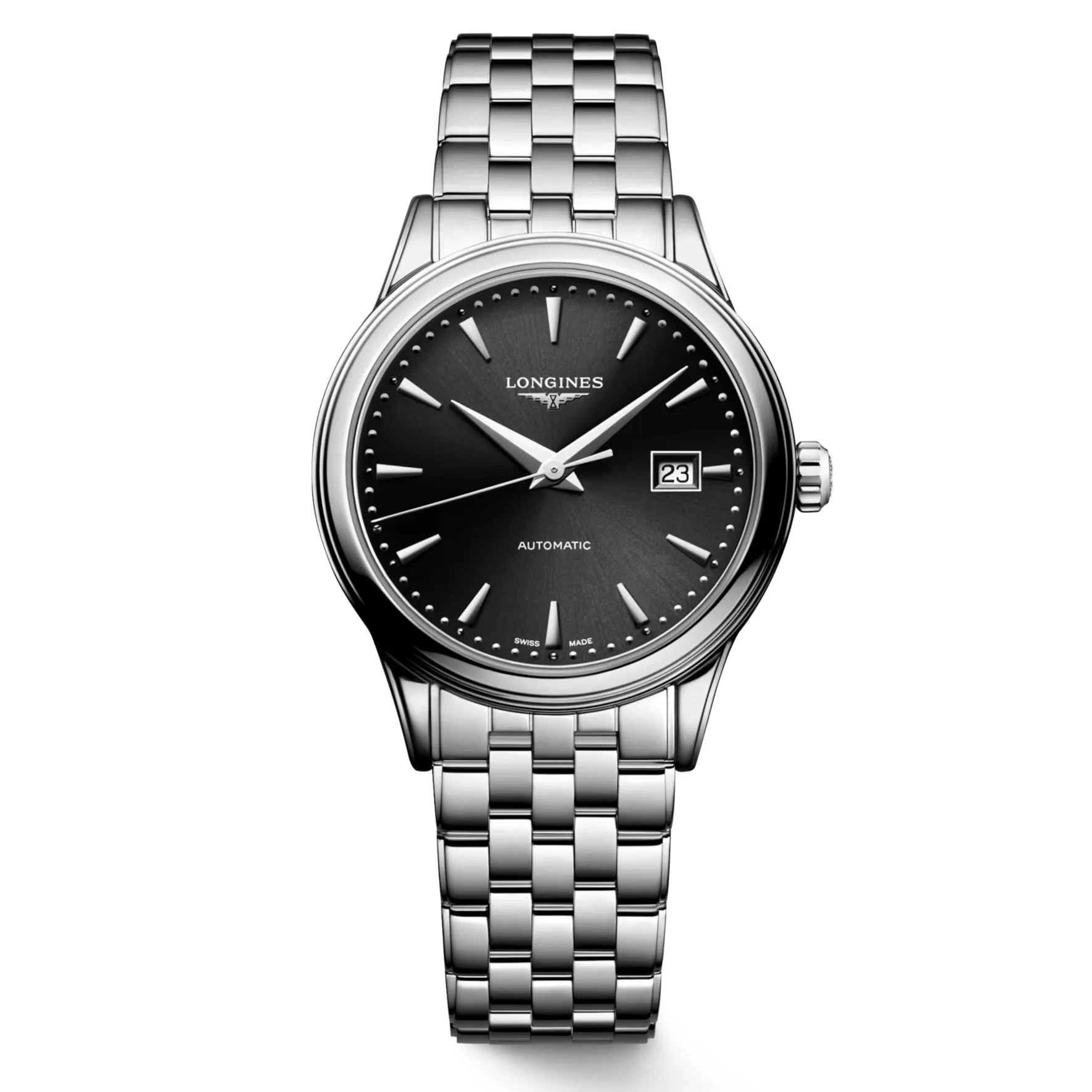 Longines Flagship 30mm Automatic Black Dial Stainless Steel Watch L43744596